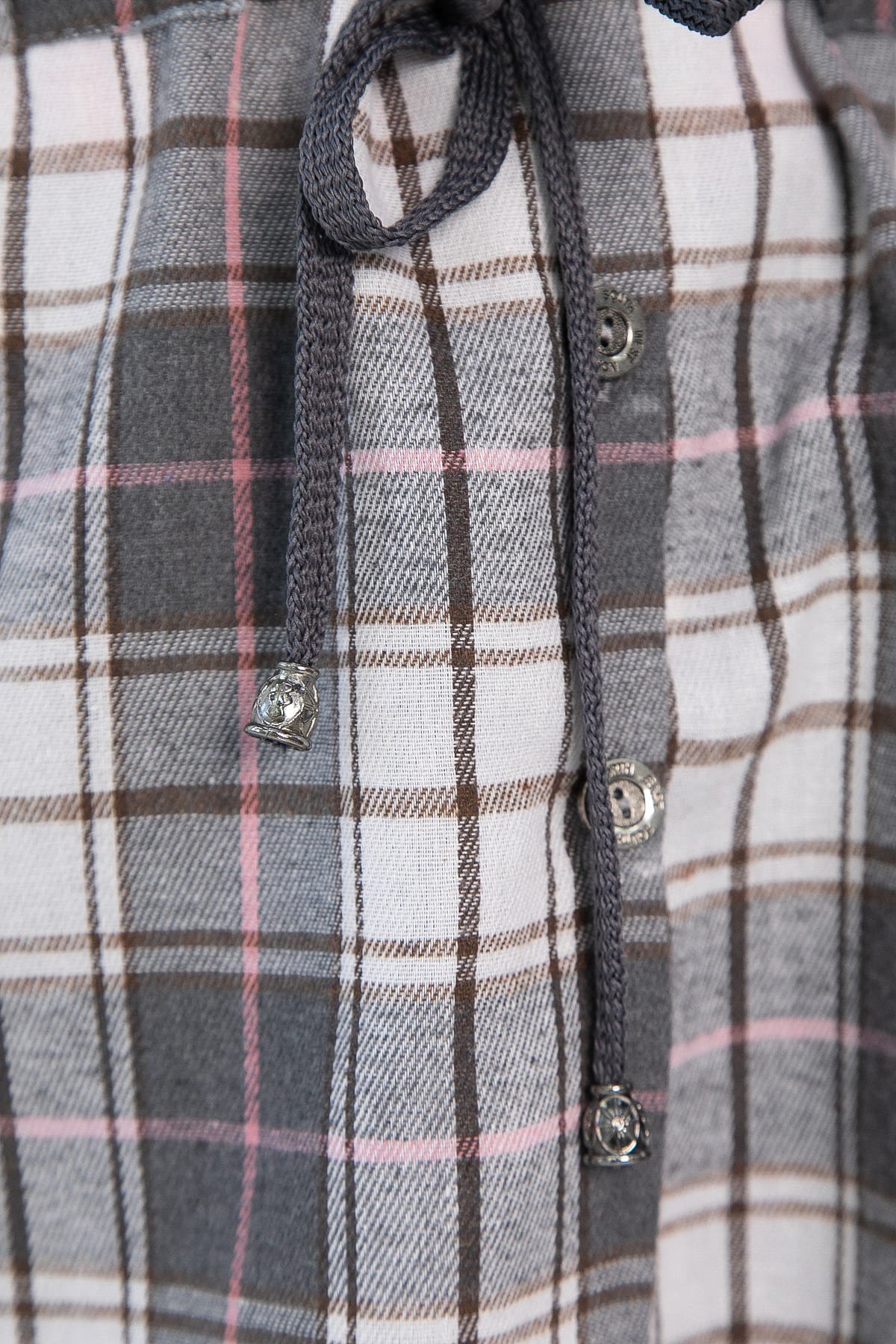 Рубашка хлопковая Джанет (серо-коричневая) Б14276-4М