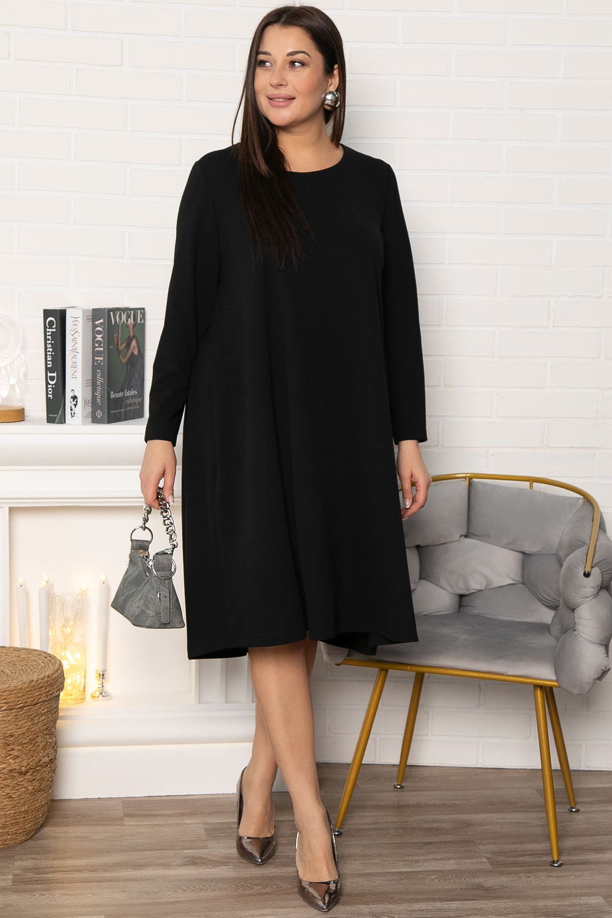 Платье Точка стиля (черное) П15013-16М