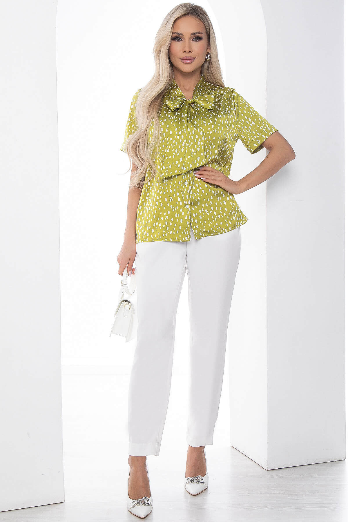 Блуза "Клэр" (зеленая) Б8484