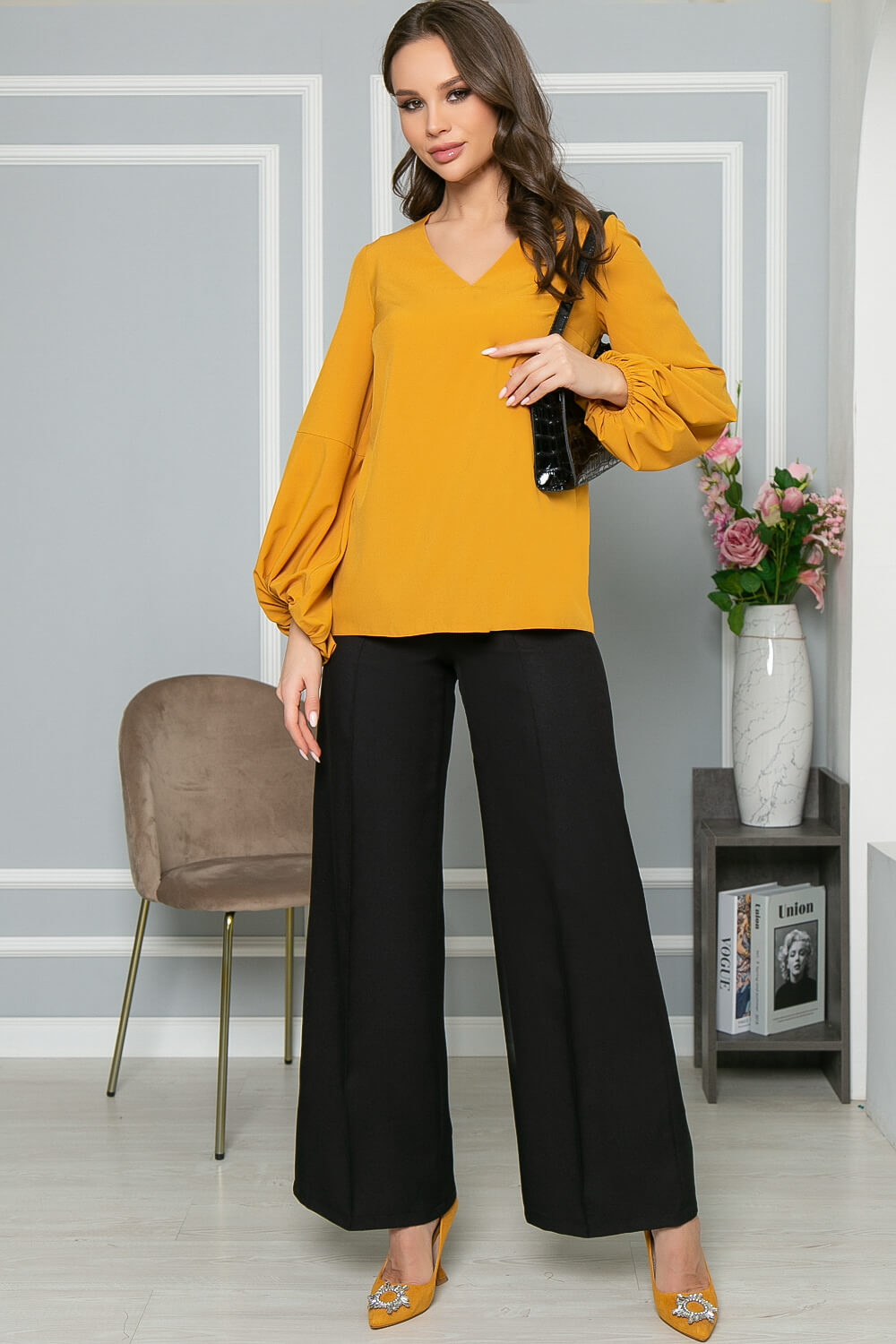 Блуза "Престиж" (горчица) Б5014