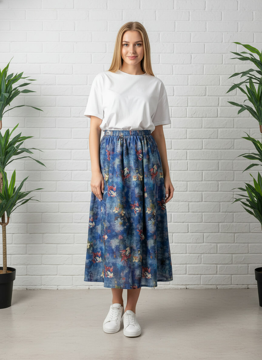 Юбка Льюис (синяя) Ю15574-10М