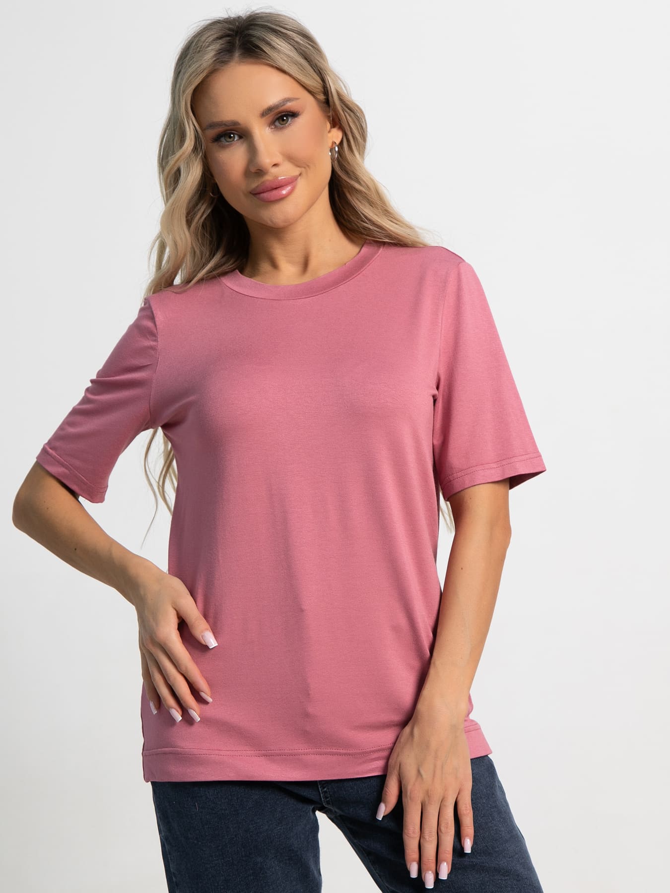 Футболка базовая (розовая) Б15578-10М