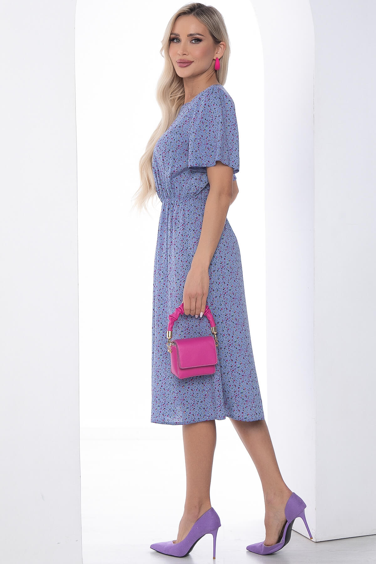 Платье Элегантное синее П10090