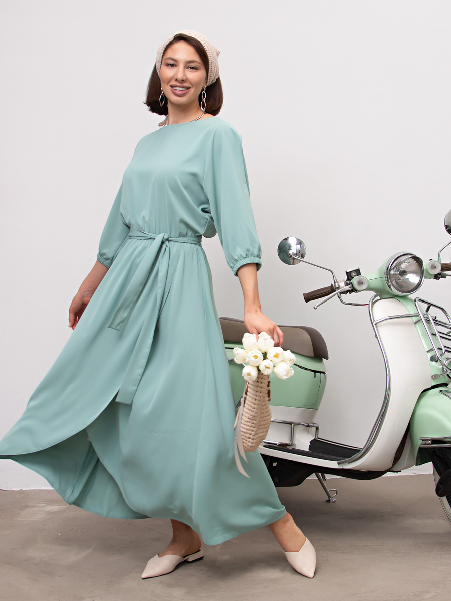 Платье Танго вдвоем (оливка) П15200-1М