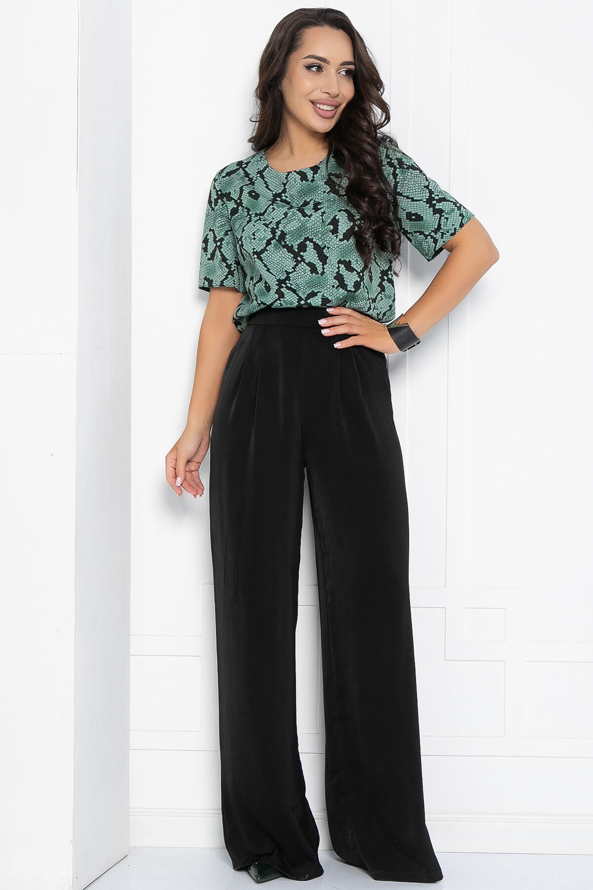 Блуза Алита (зеленая) Б12378-25