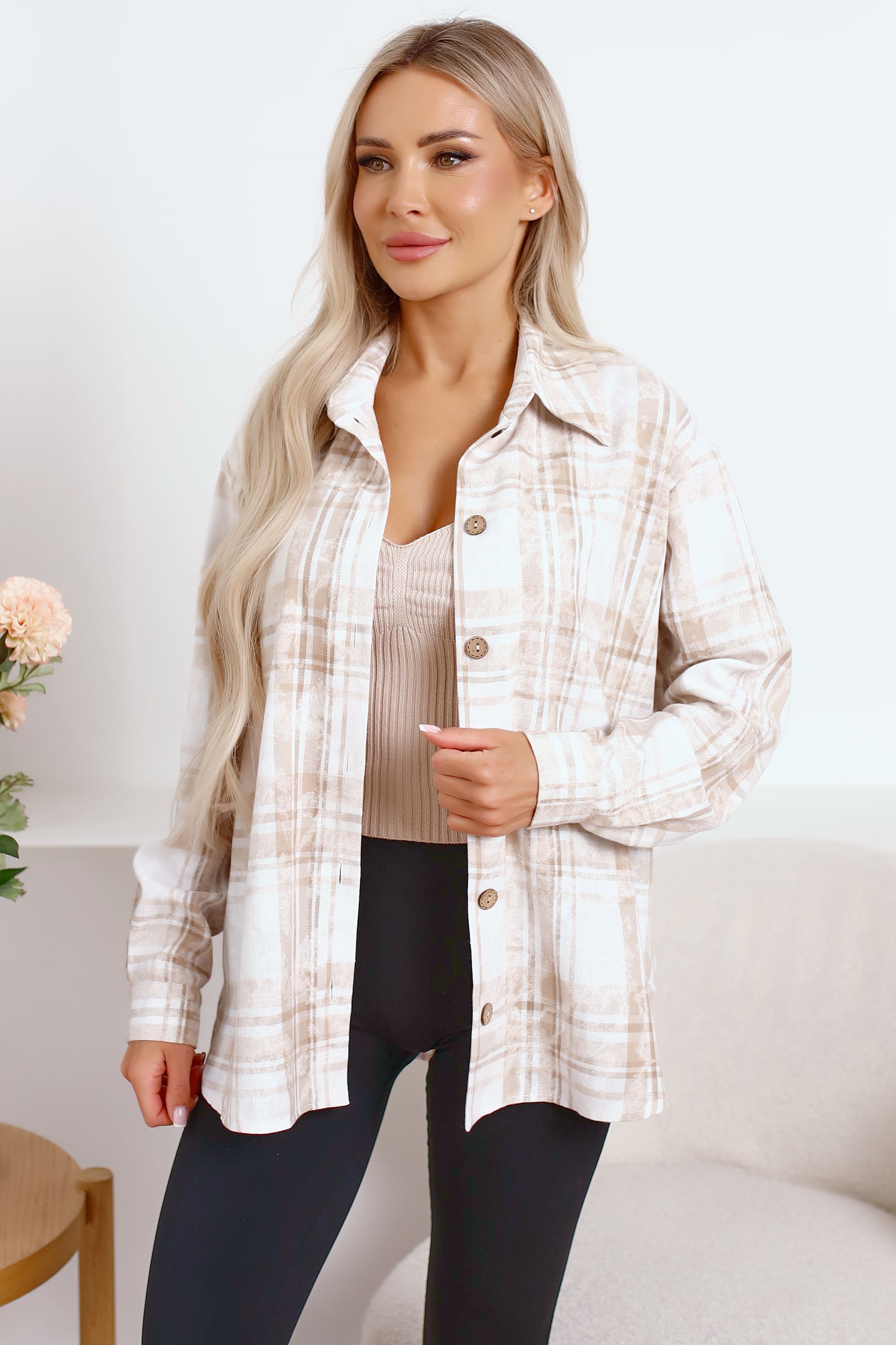 Рубашка Вивиан (бежевая) Б15487-45М