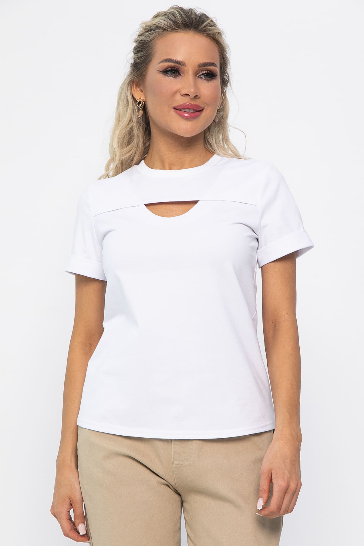 Футболка Дорис (белая) Б13353-50М