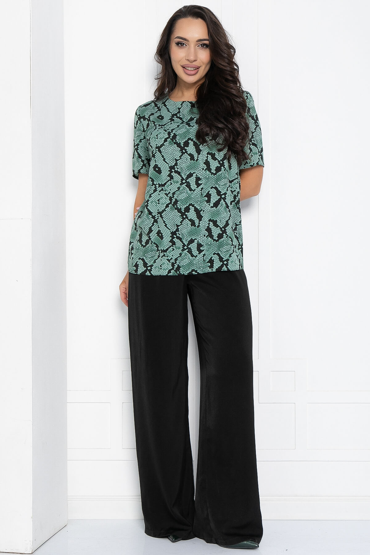 Блуза Алита (зеленая) Б12378-25