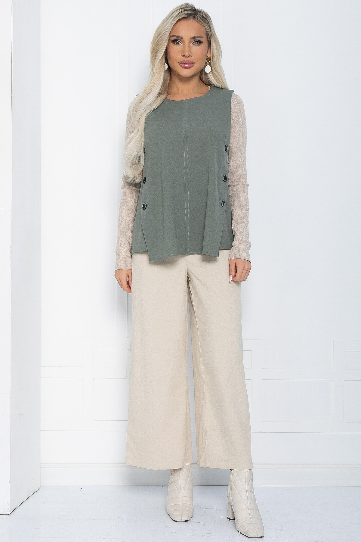 Жилет Современный стиль (оливковый) Б11970