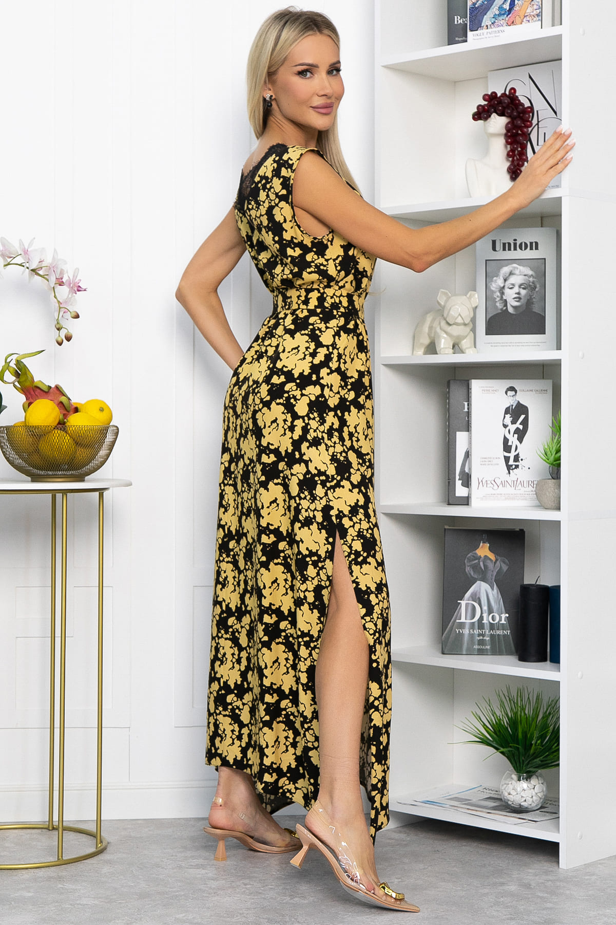 Платье Иниша (черно-желтое) П13924-4М