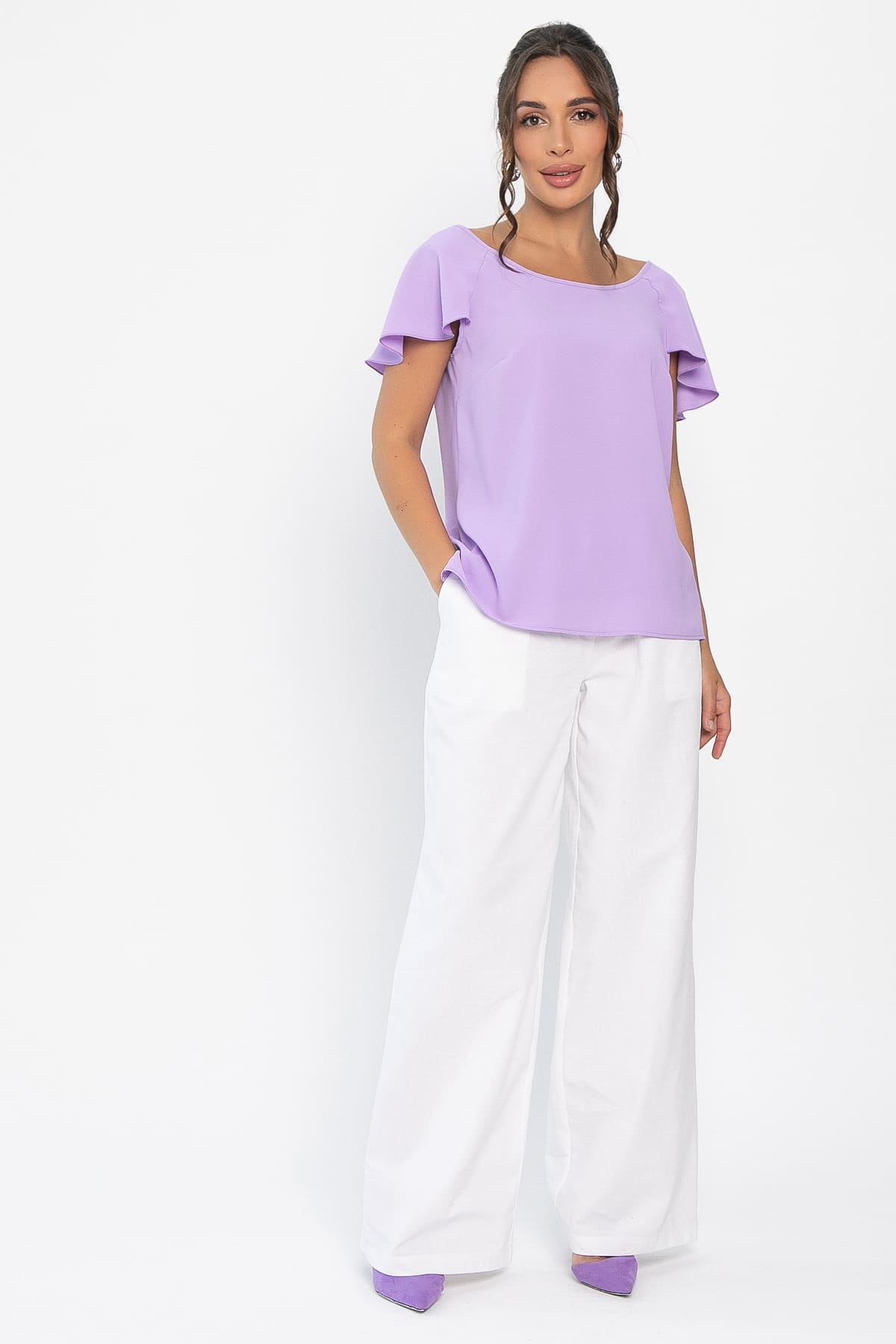 Блуза Летящая волна (сиреневая) Б13970-16М