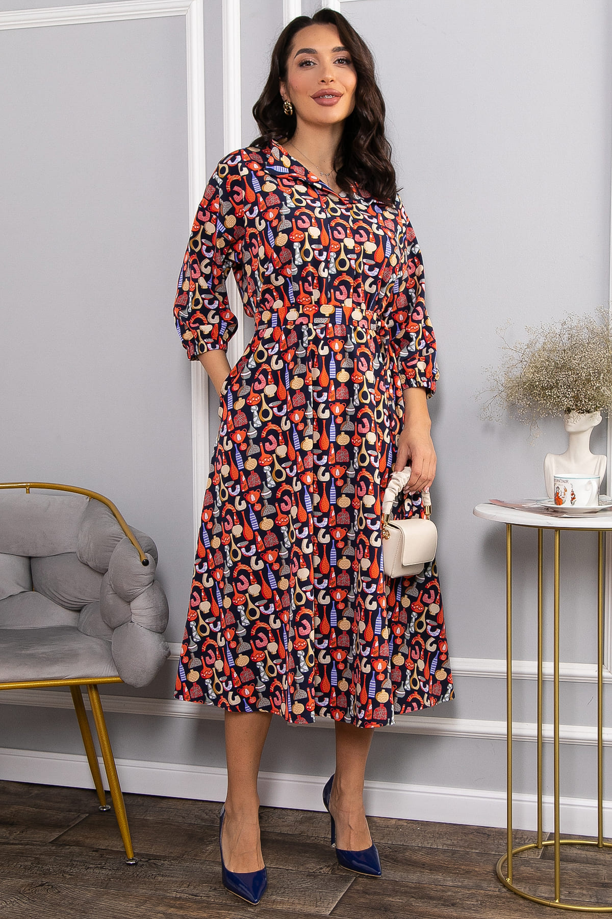 Платье Дамира (разноцветное) П14611-16М