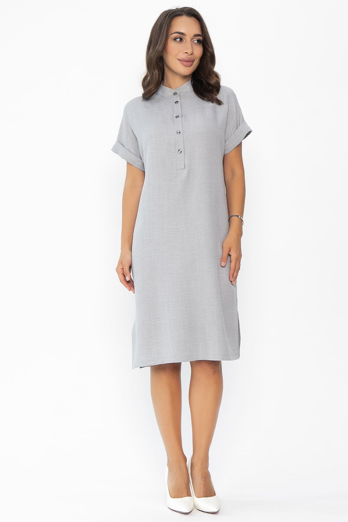 Платье Бон вояж (светло-серое) П14023-41М