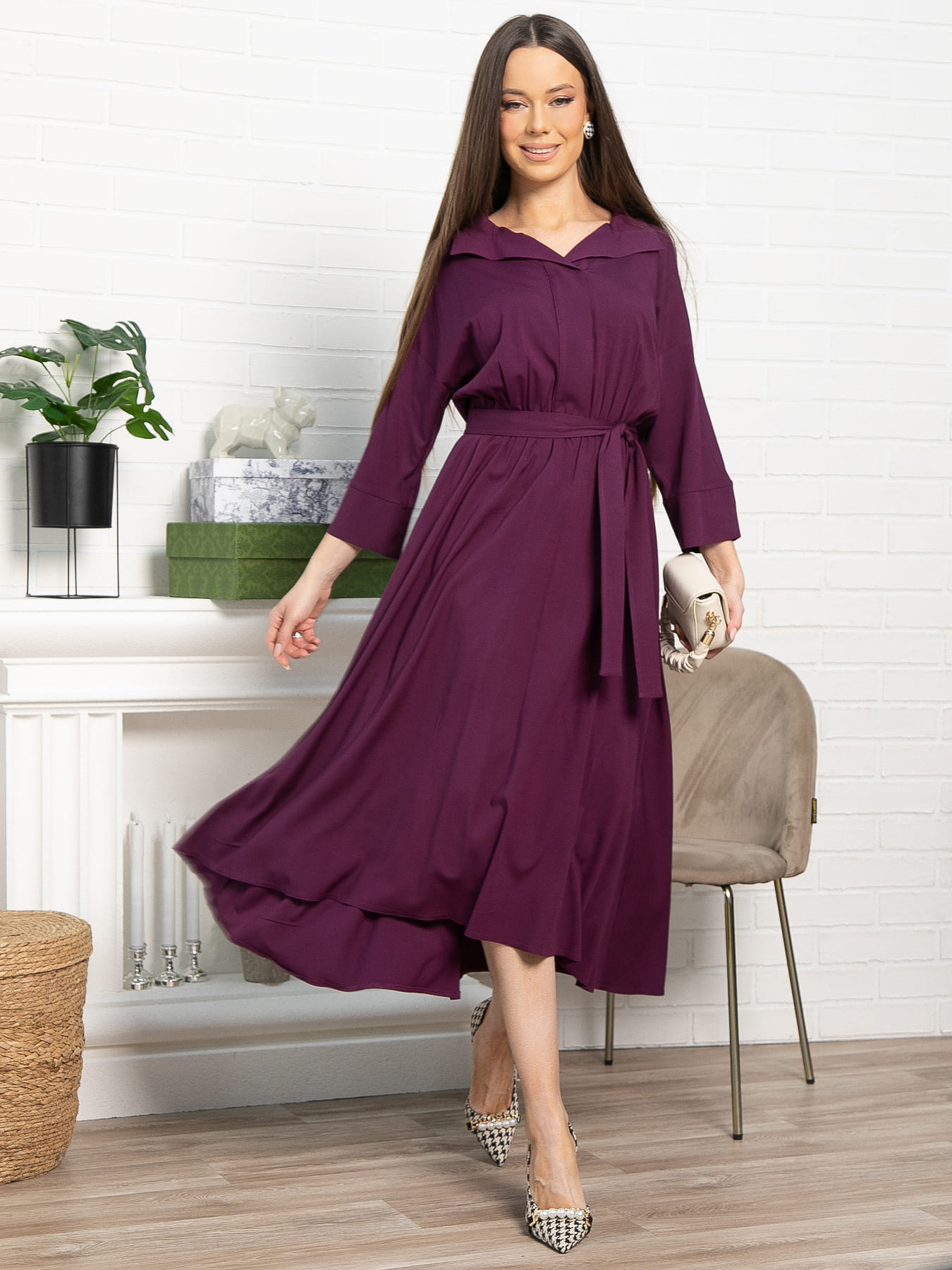 Платье Лорита (марсала) П15097-16М