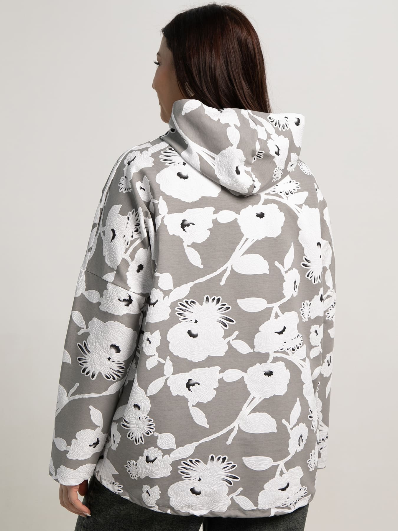 Жакет летний Фловерс (серый) Б15582-18М