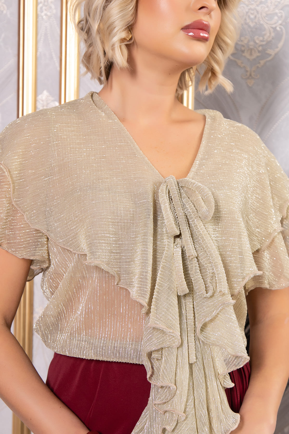 Платье Анхела (бежево-бордовое) П14753-39М