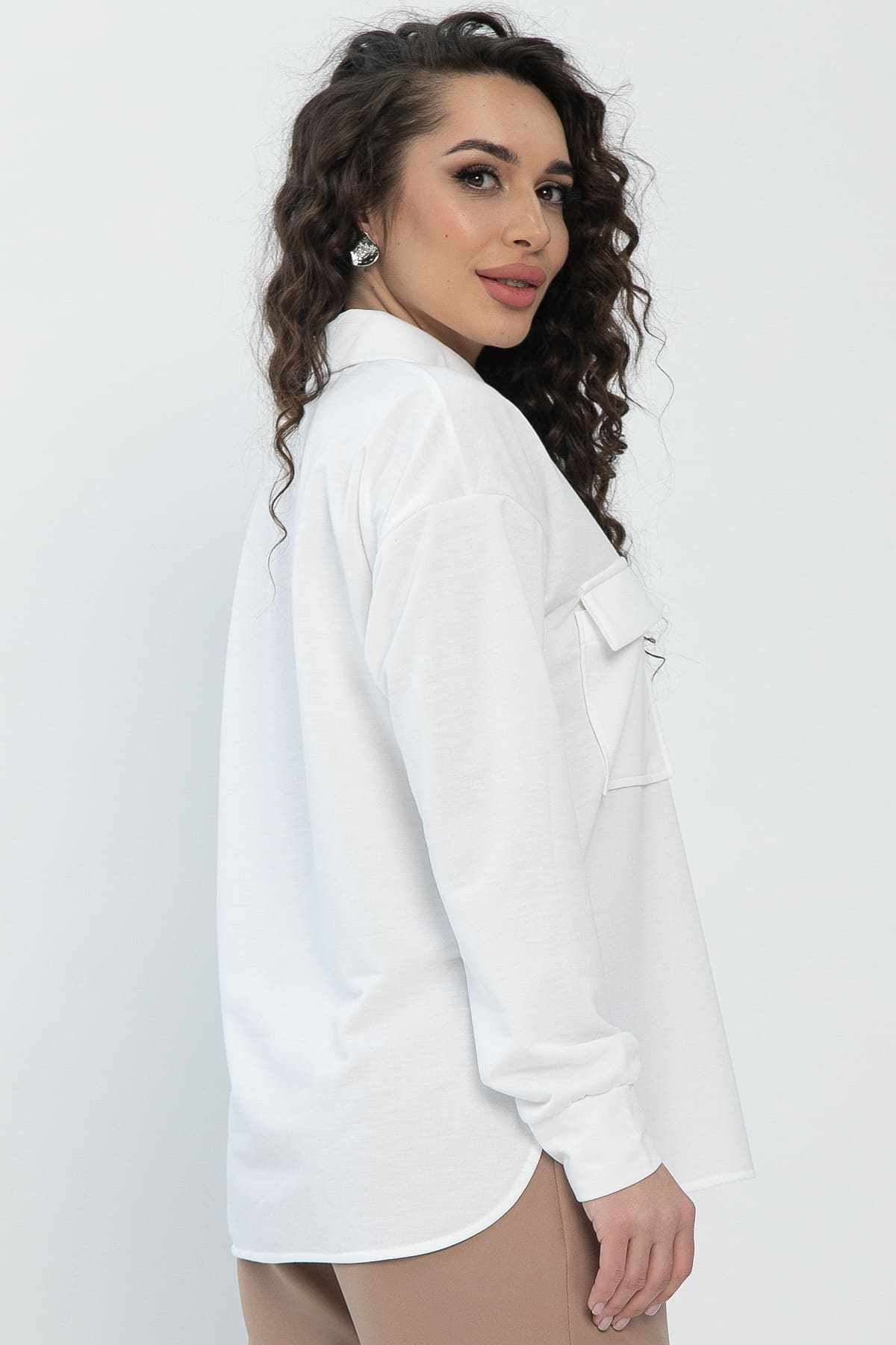 Поло рубашка Алькор (белая) Б13256-10М