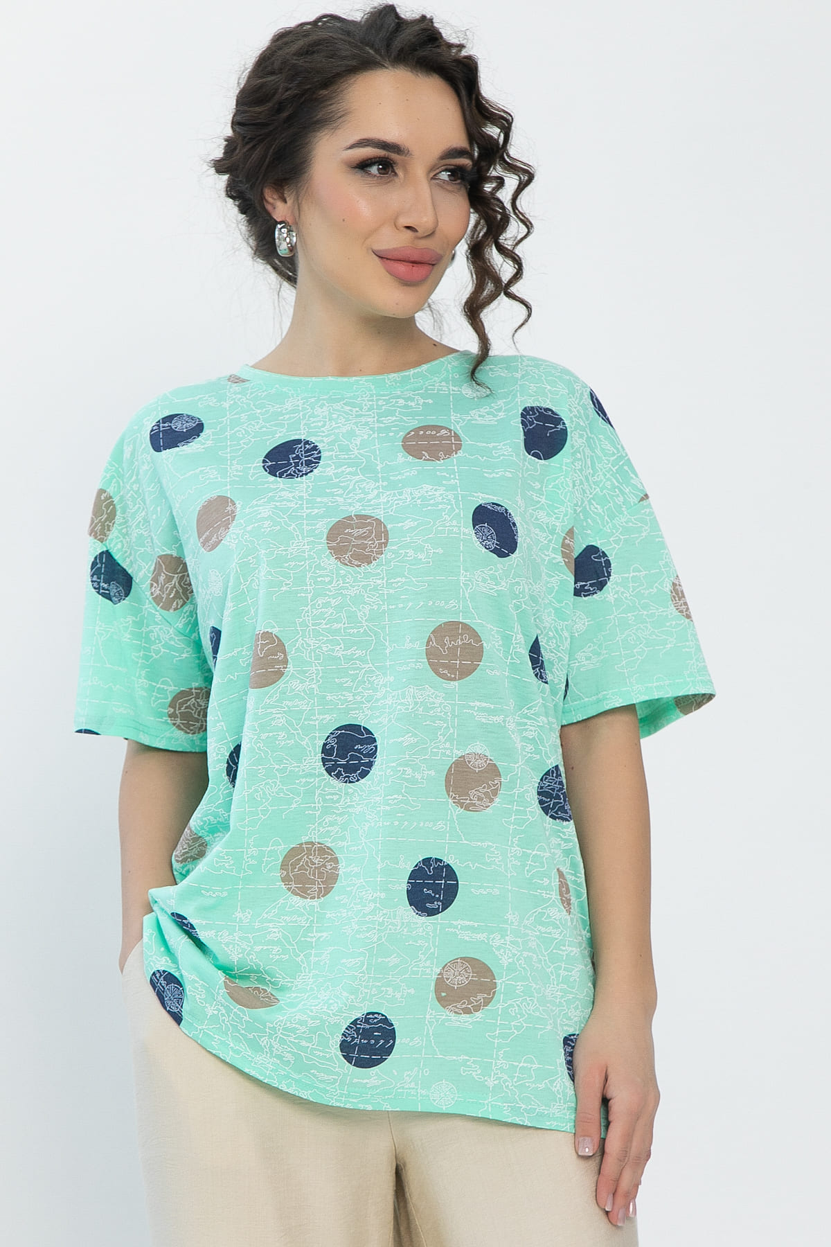 Блуза Тори (зеленая) Б13520-20М