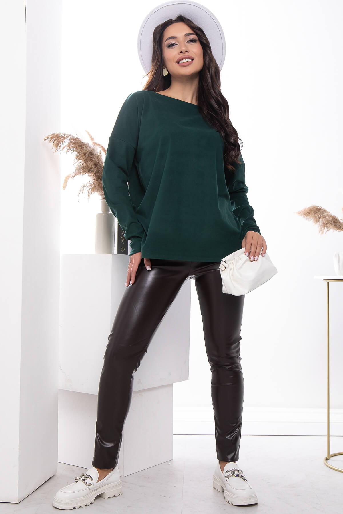 Лонгслив Инес (зеленый) Б11519