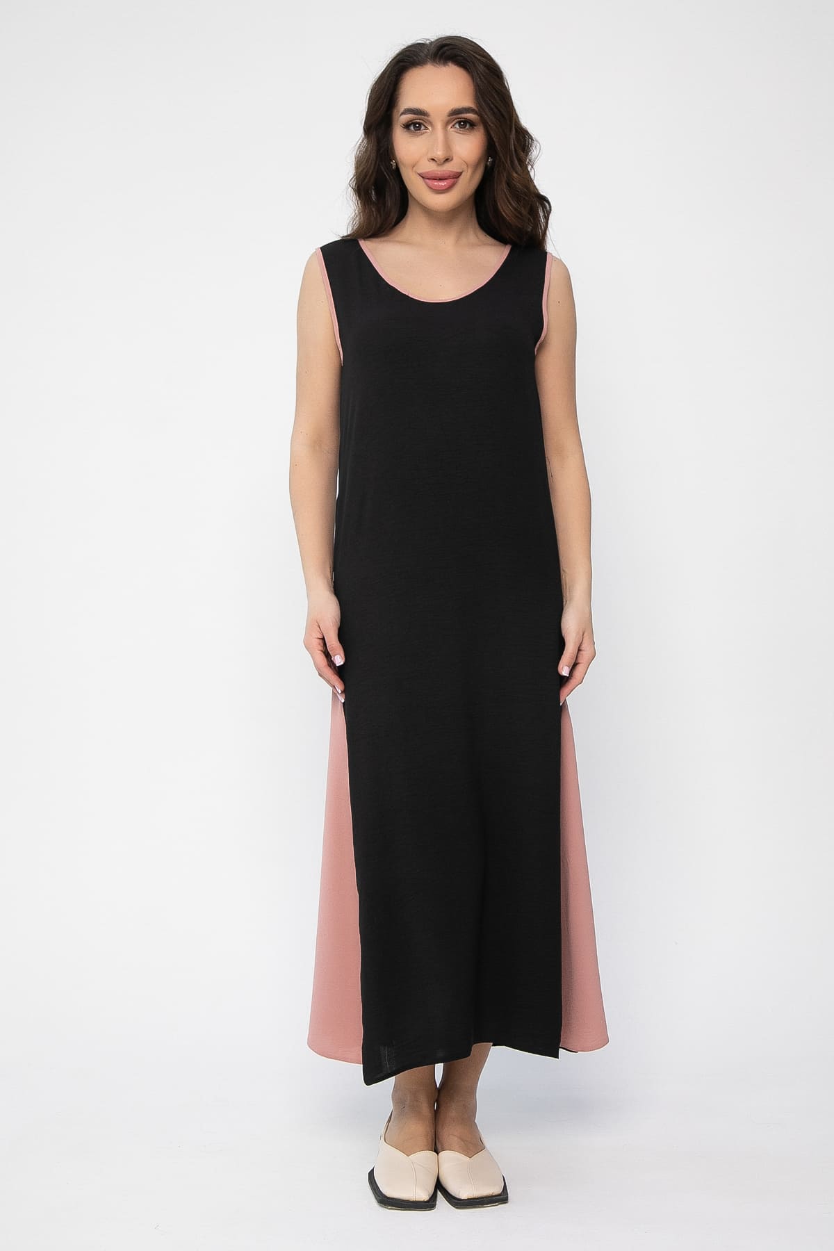 Сарафан Новый сезон (черно-розовый) П13630-10М