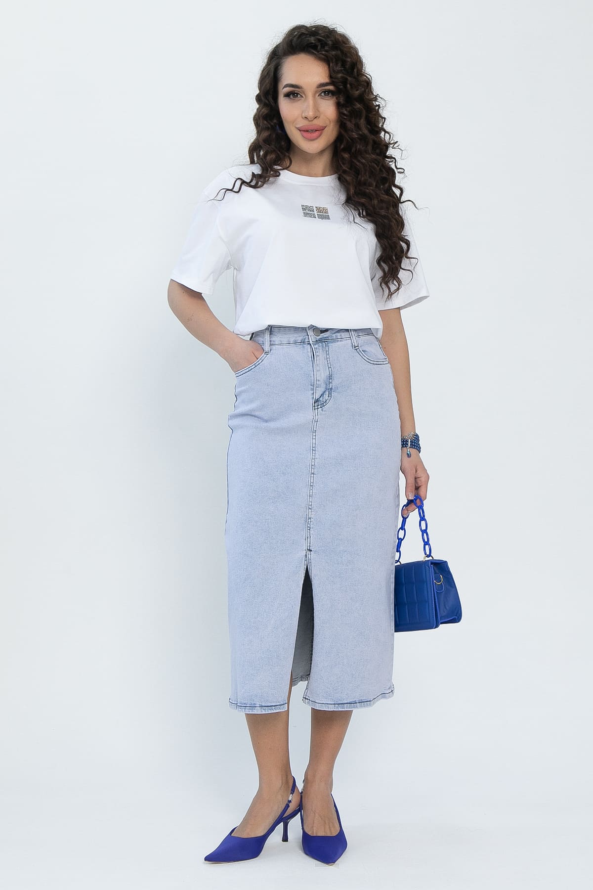 Юбка Муррей (светло-голубая) Ю13448-12М