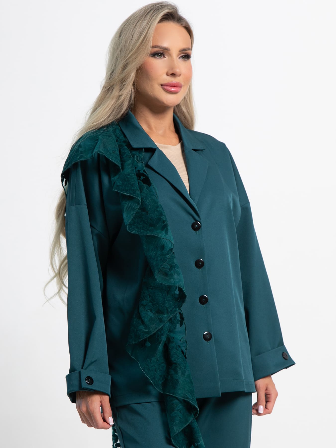 Костюм брючный Стилизация (изумруд) К15330-4М