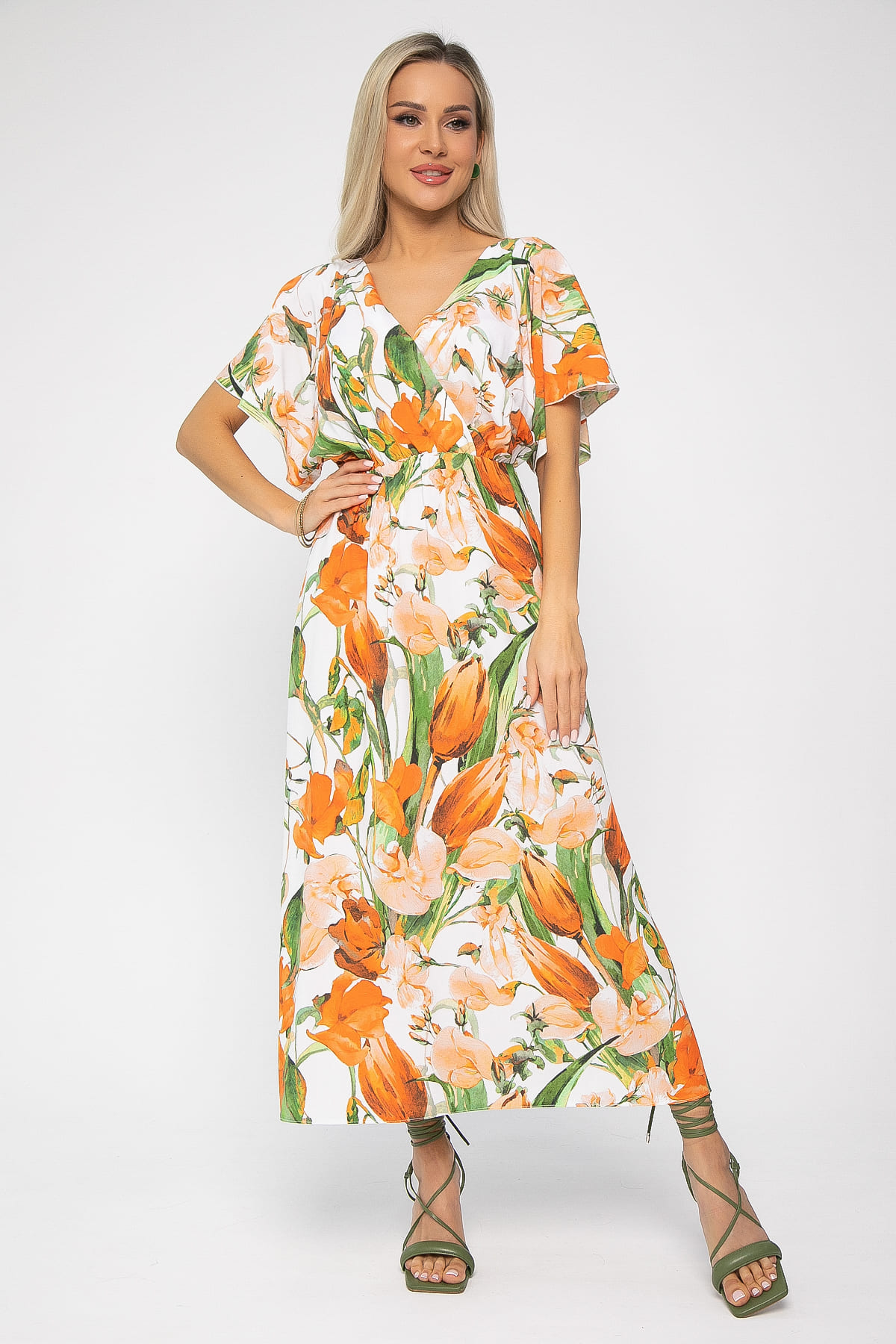 Платье Летнее настроение (оранжевое) П13726-7М