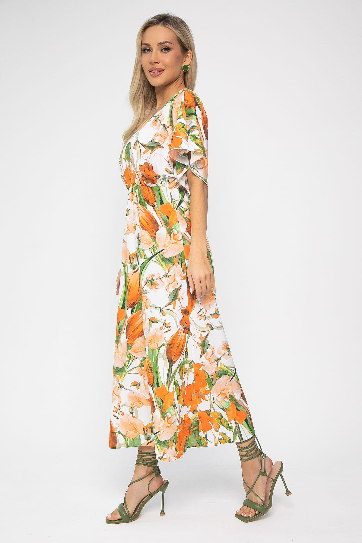 Платье Летнее настроение (оранжевое) П13726-7М