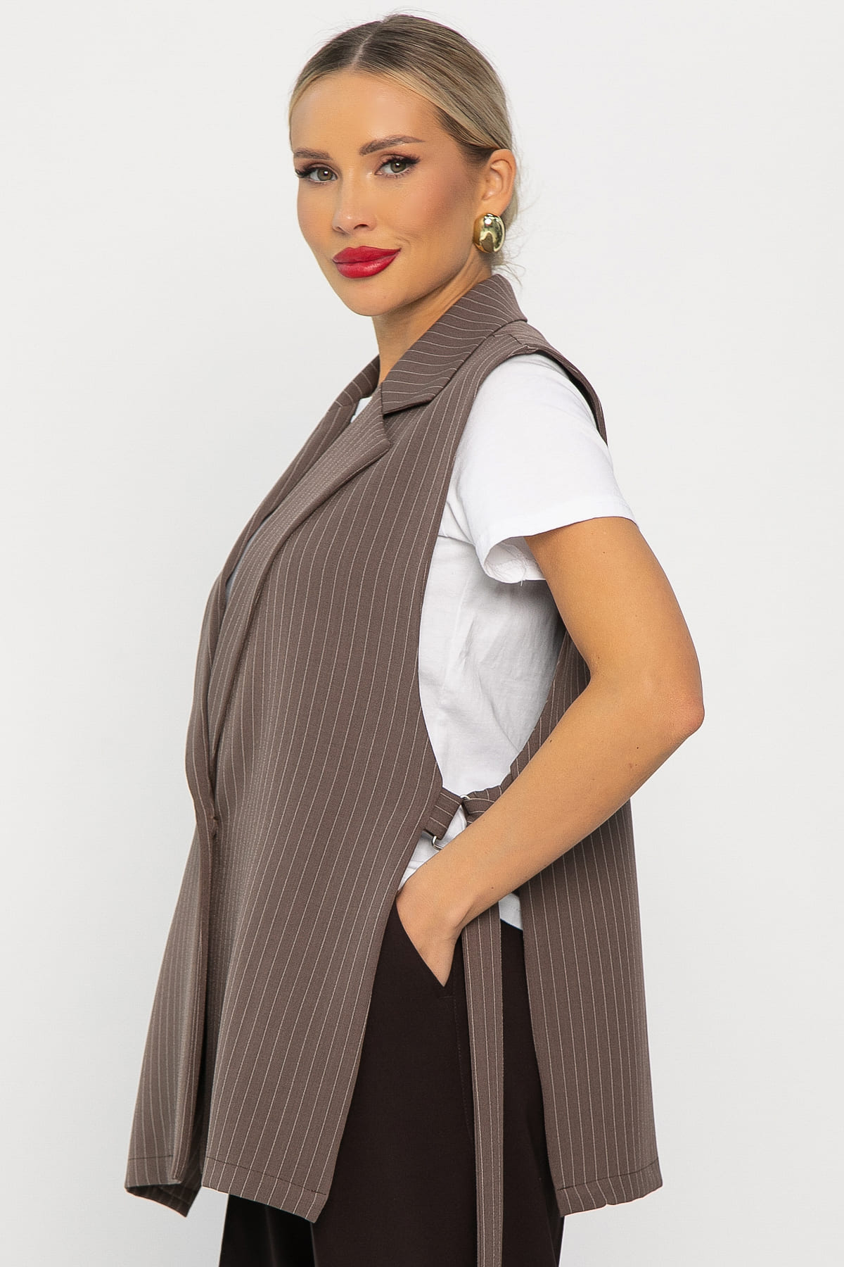 Жилет Рабочий день (кофе) Б14214-4М