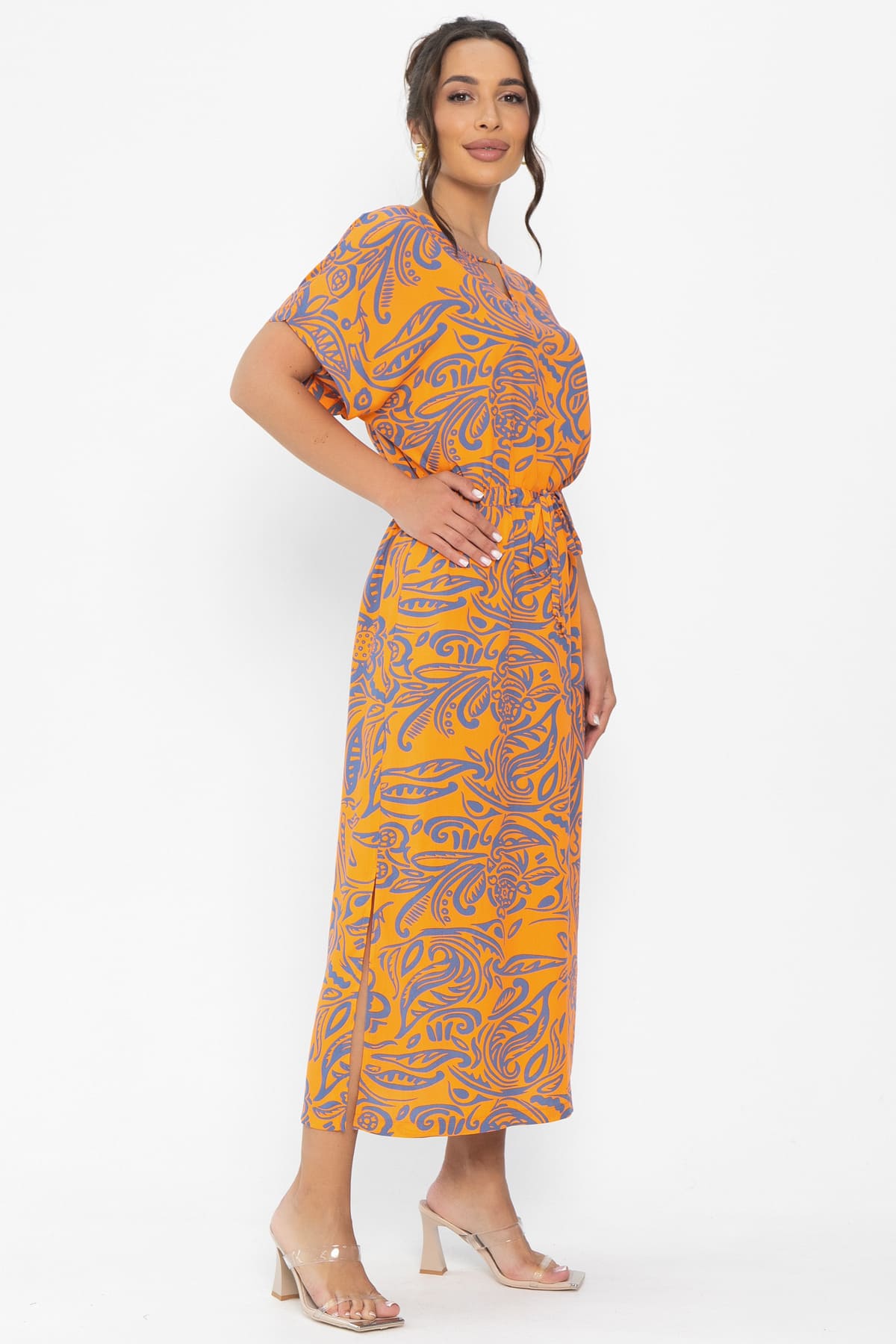 Платье Вистерия (оранжевое) П13947-5М