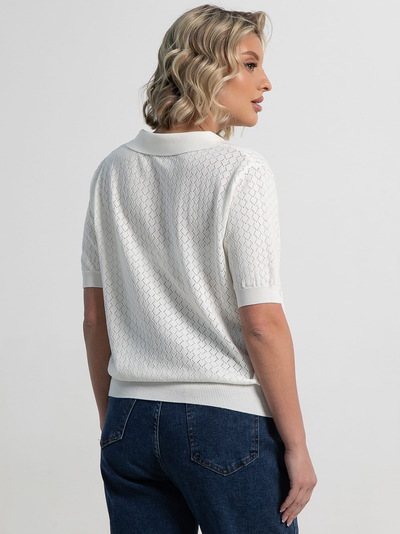 Поло Тихая роскошь (белое) Б15274-7М