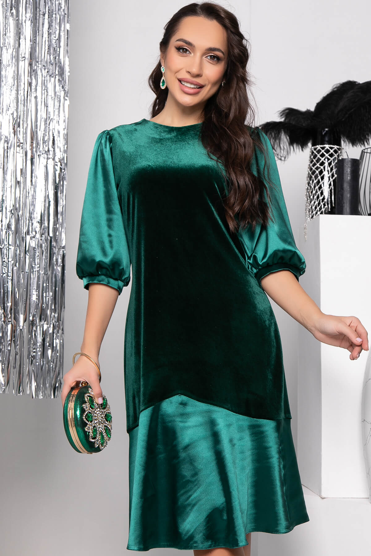 Платье Джоли (изумруд) П11628