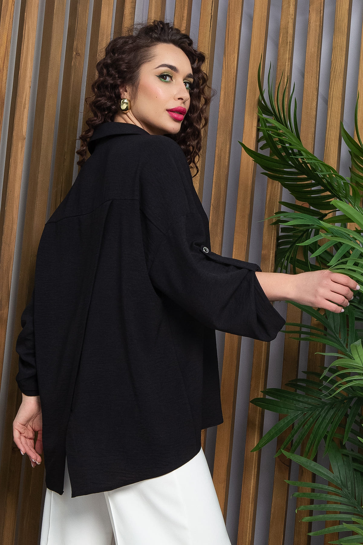 Рубашка Лиссабон (черная) Б13261-7М