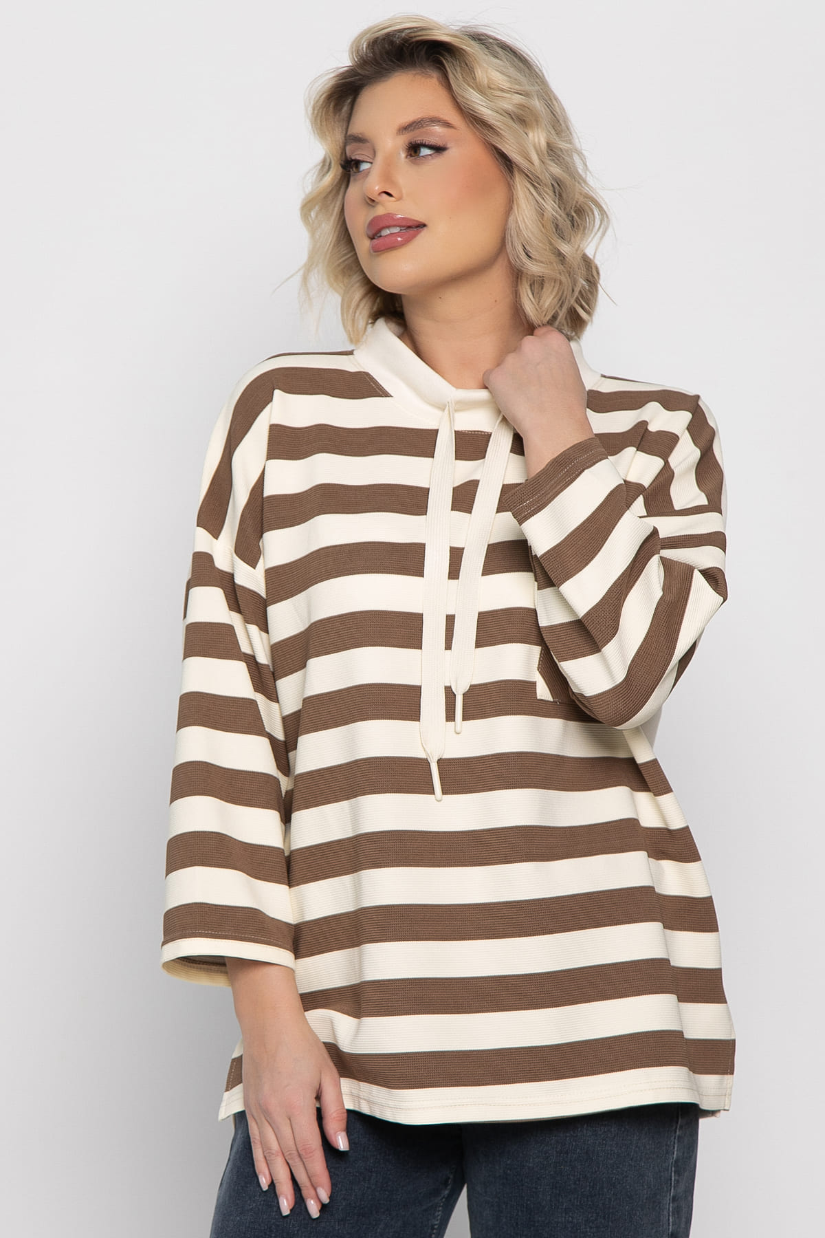 Джемпер Сафира (бежево-коричневый) Б14959-18М