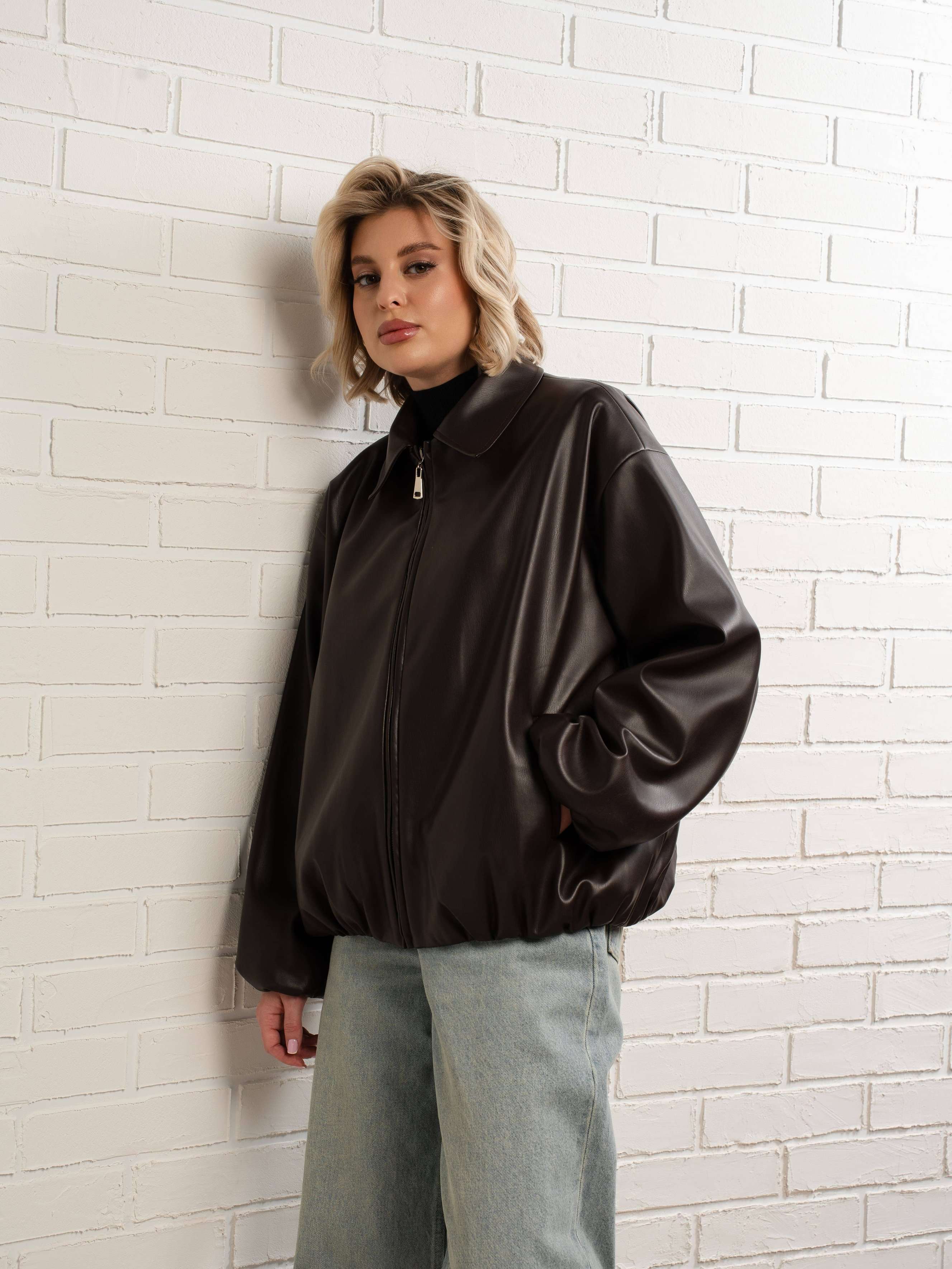 Куртка Поверь в мечту (коричневая) Б15155-7М