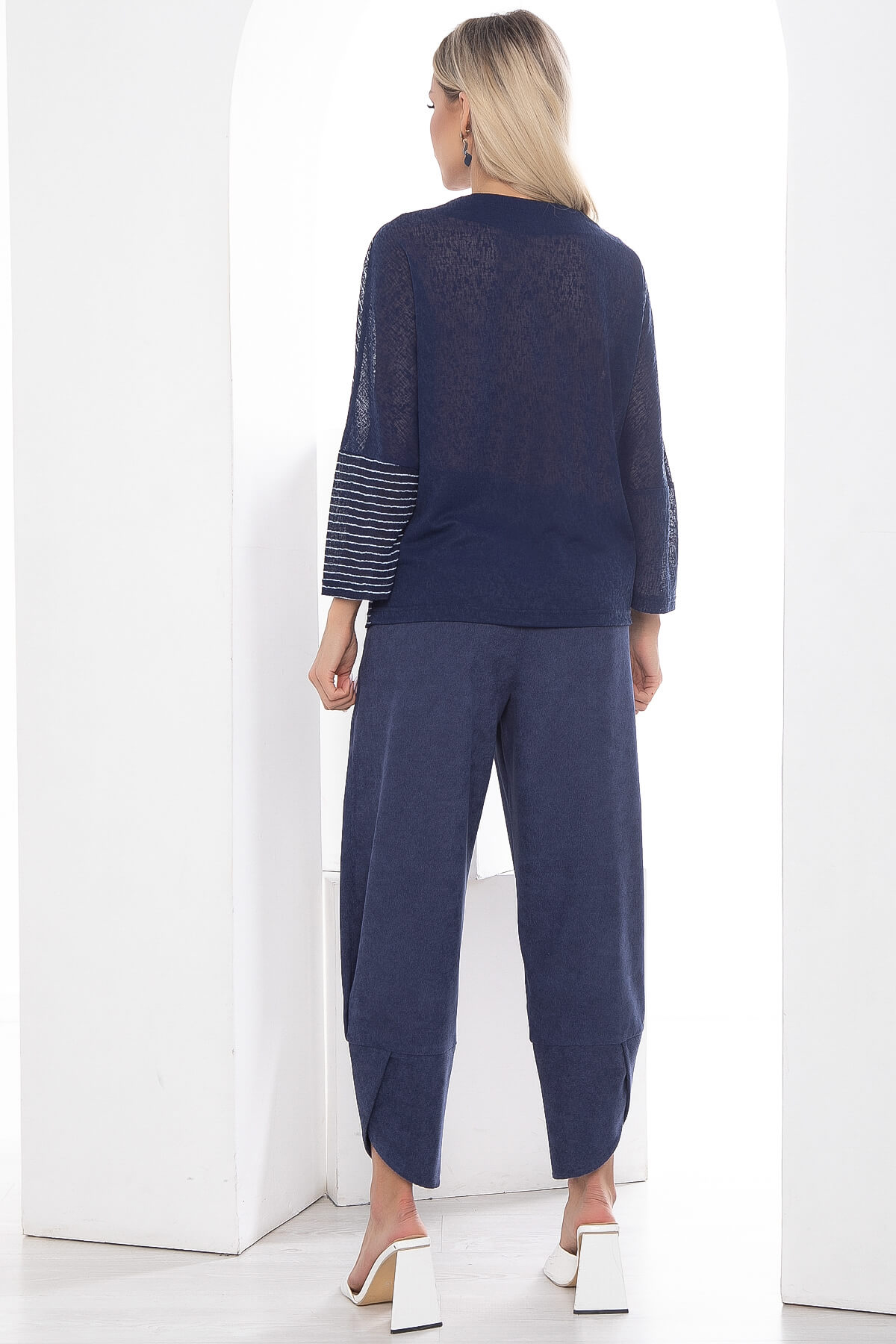 Брюки бохо (синие) Б10269