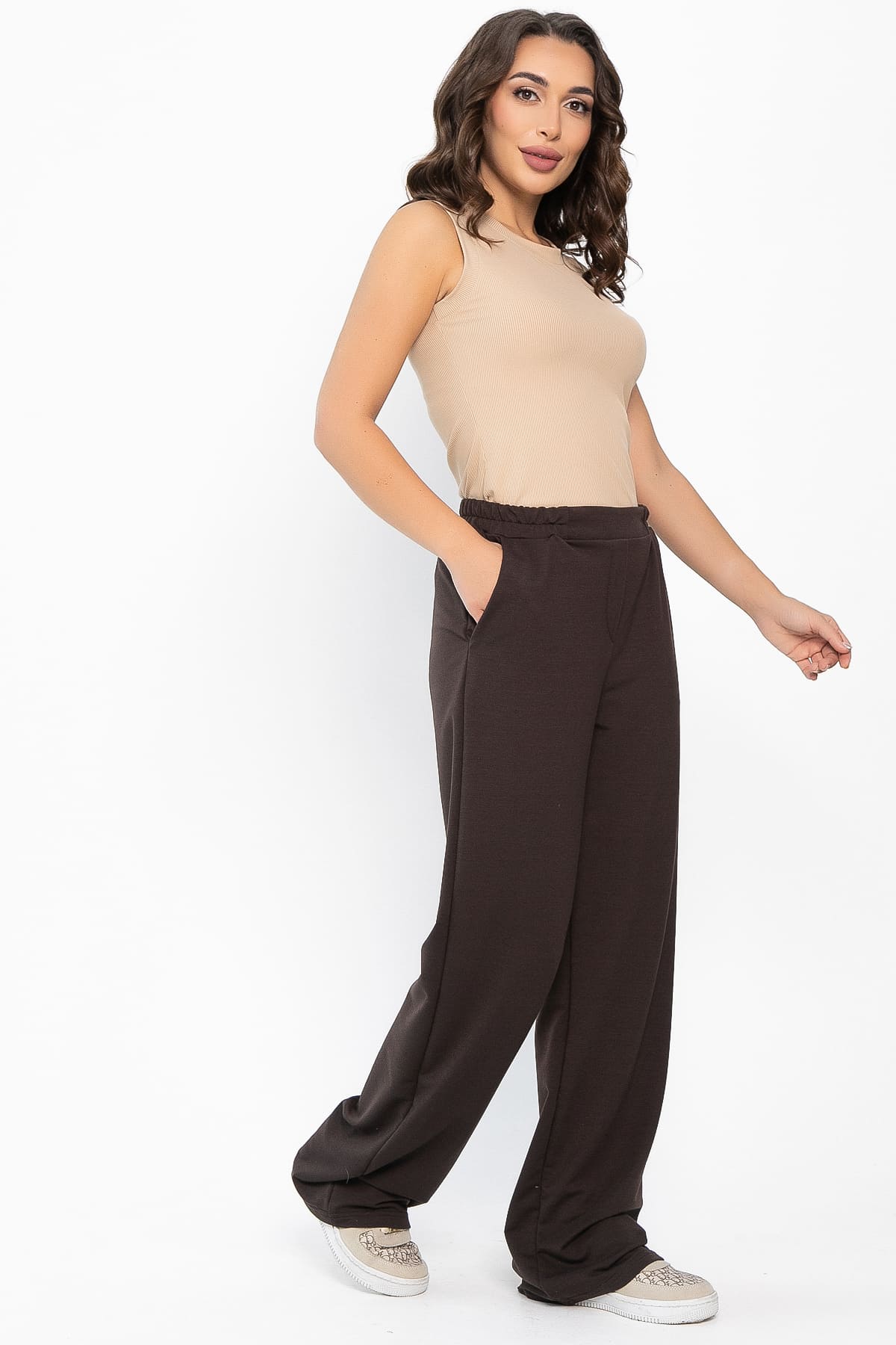 Брюки Райли (горький шоколад) Б14140-25М