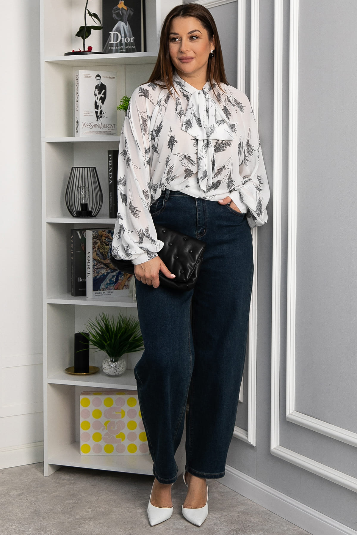 Блуза История любви (белая) Б13265-7М