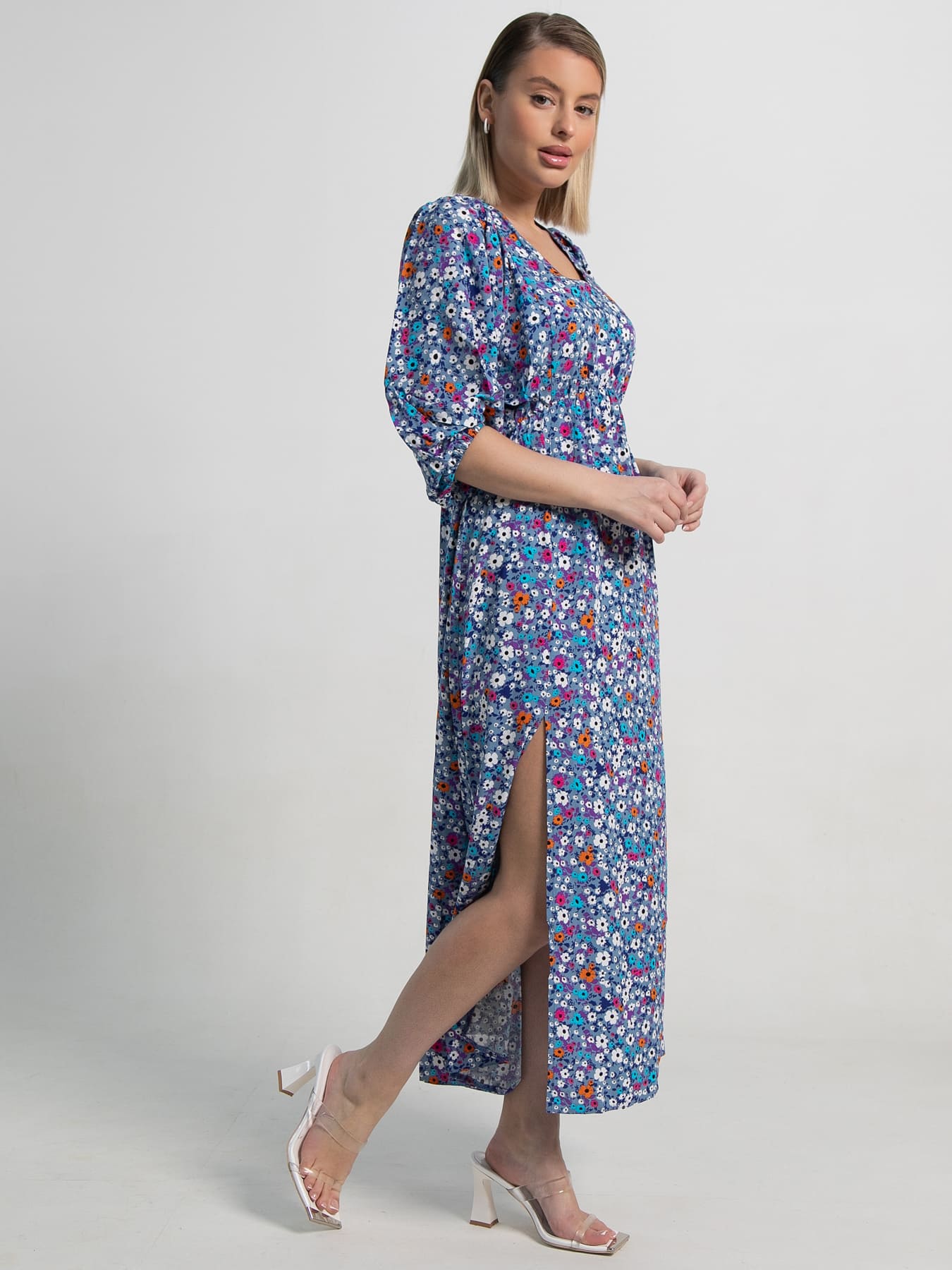 Платье Неповторимая (голубое) П15501-34М