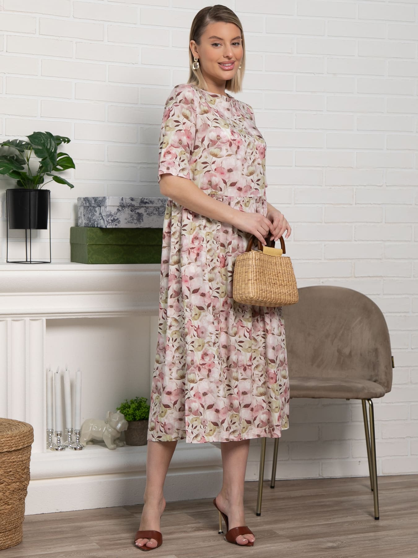 Платье Синтия (пыльная роза) П15516-25М