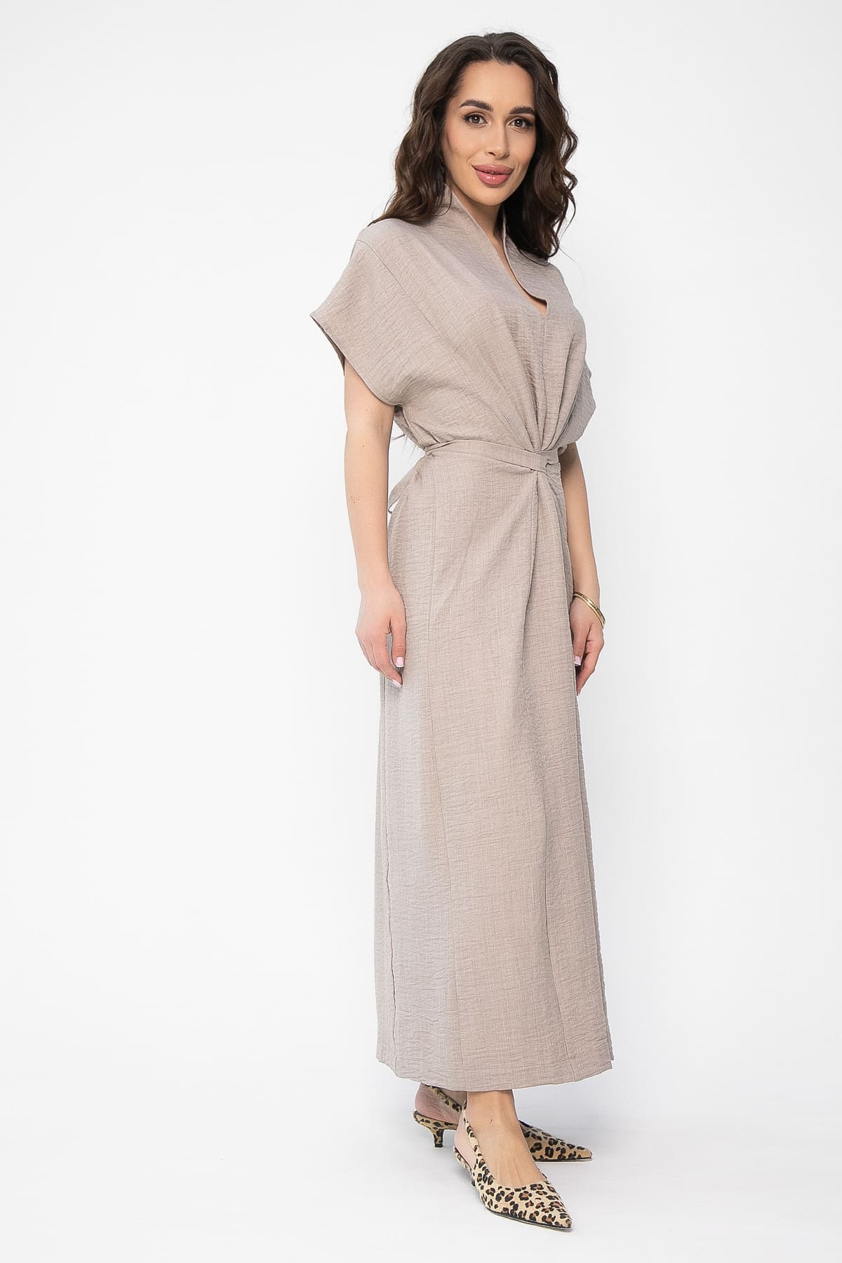 Платье Исландия (серо-коричневое) П13623-30М