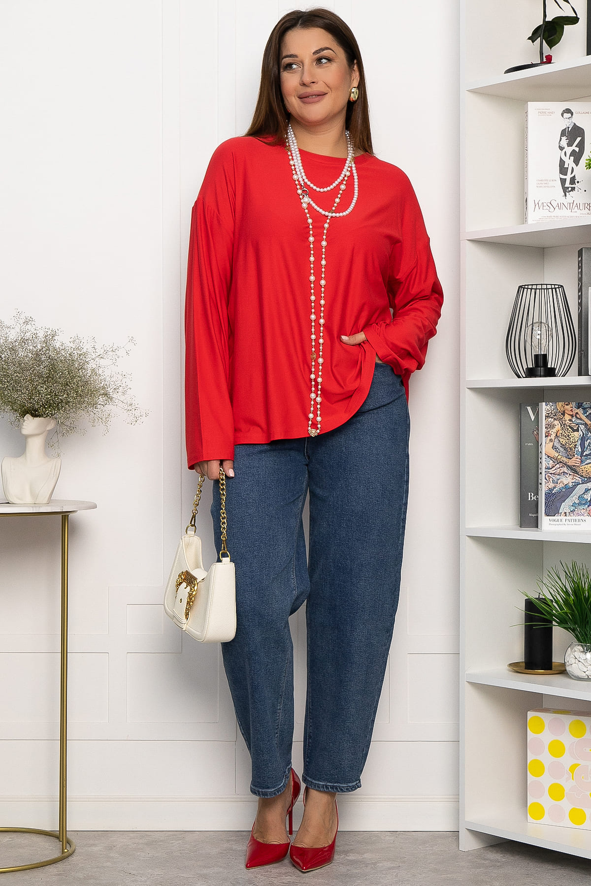 Лонгслив Элвис (красный) Б14054-25М