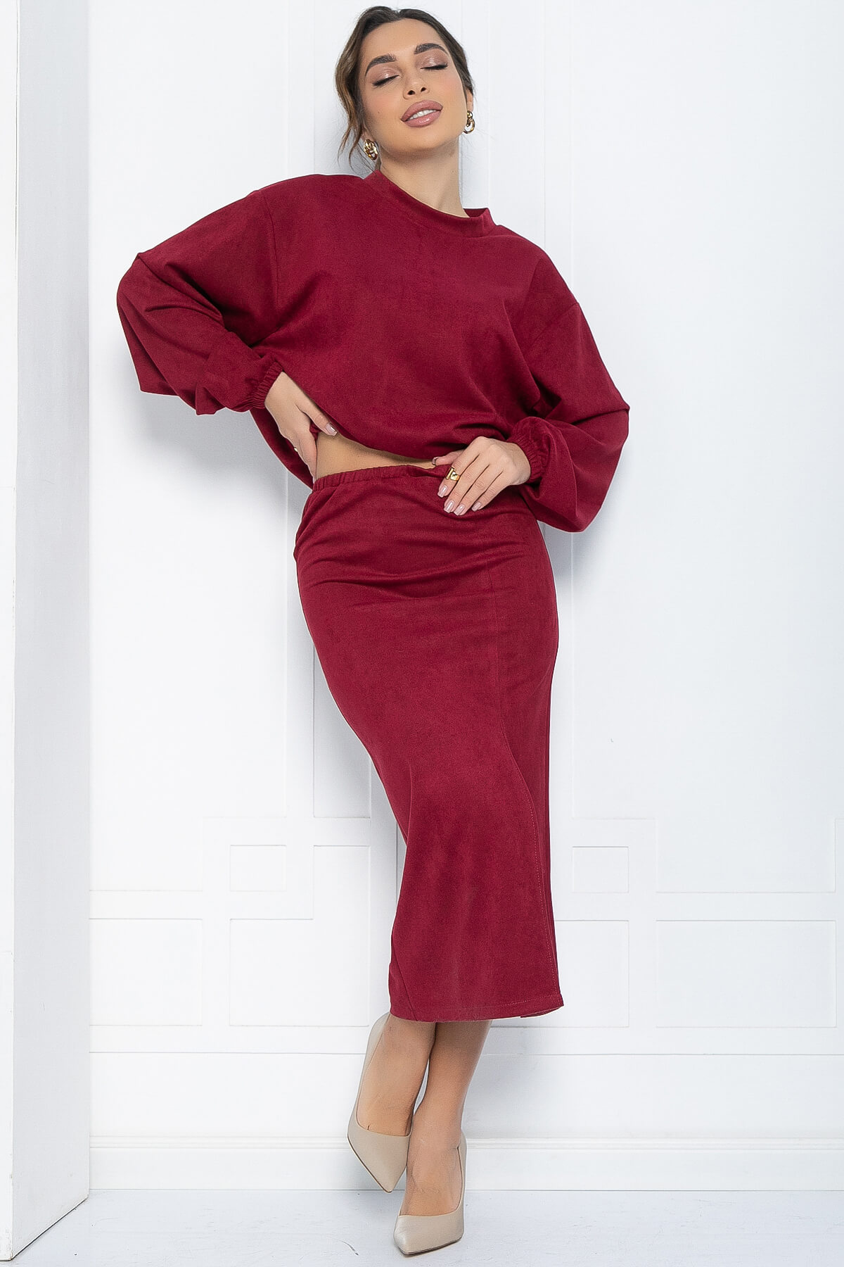 Костюм Мендес (бордовый) К12047