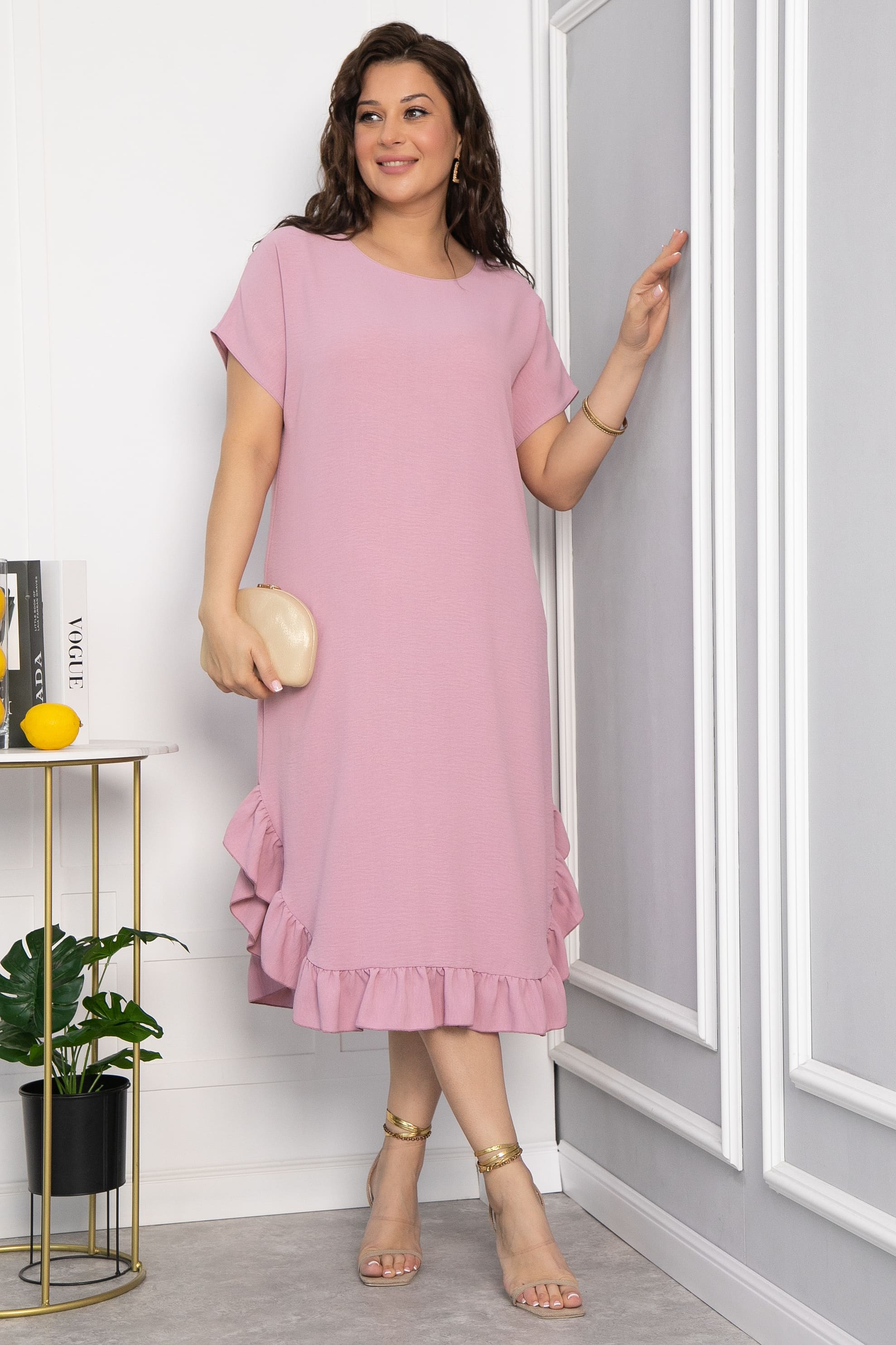 Платье Дея (пудра) П13597-8М