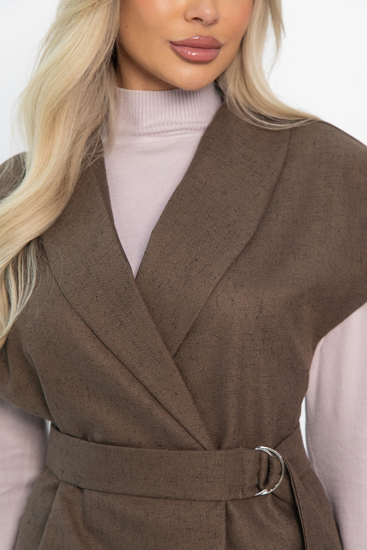 Жилет костюмный Жюлли (шоколад) Б14488-4М