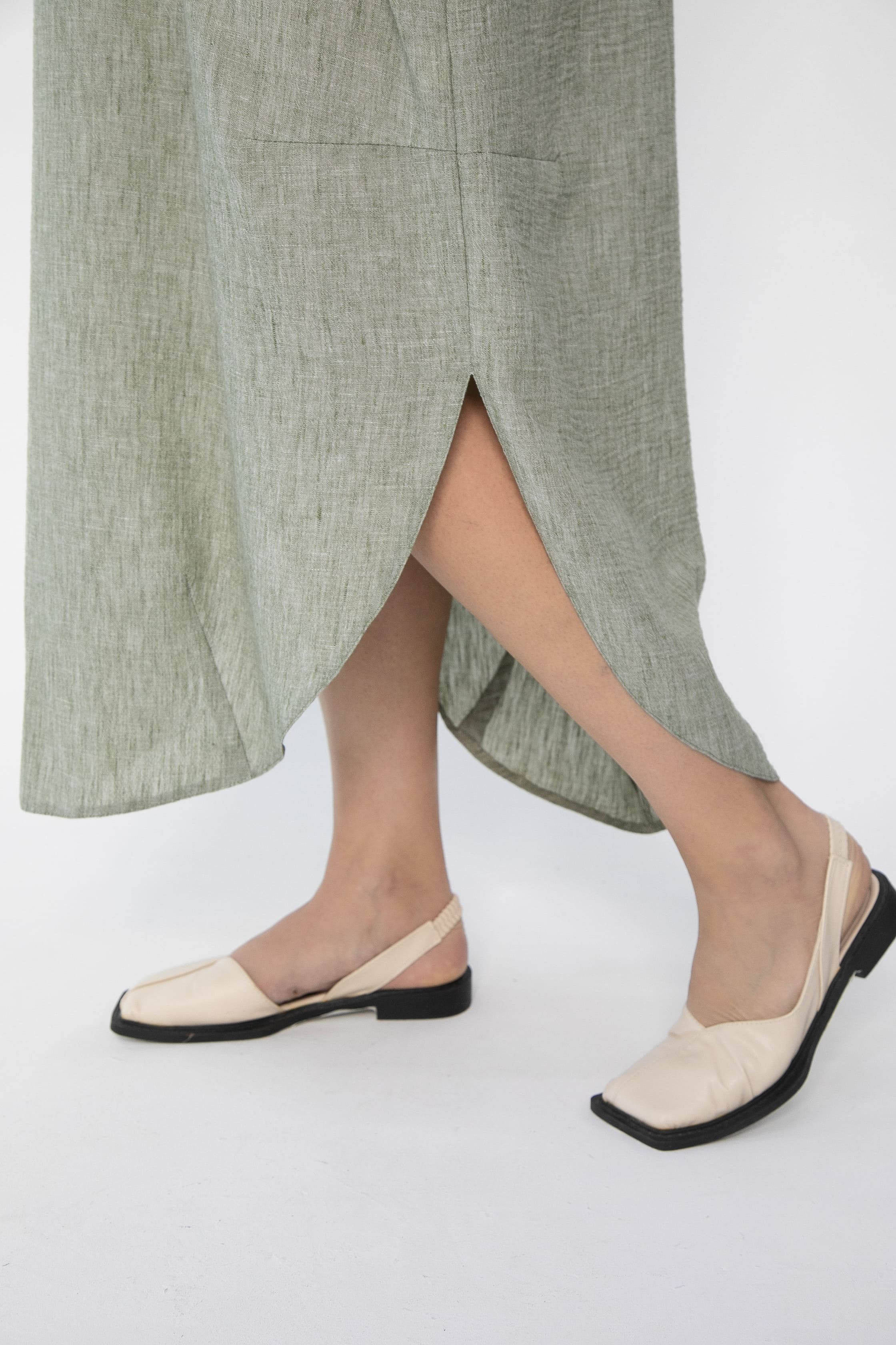 Платье В отпуск (зеленый меланж) П13708-8М