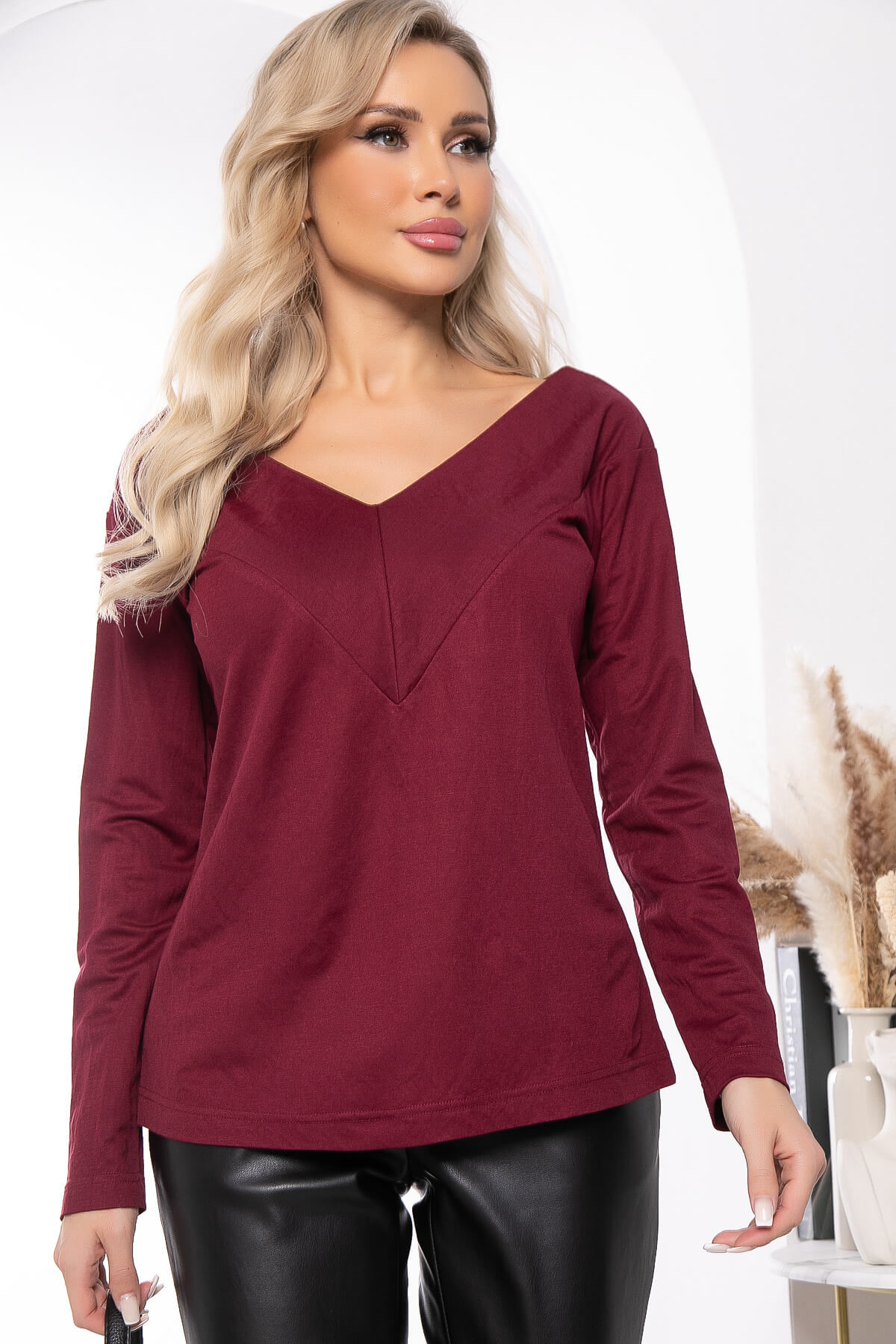 Джемпер "Адель" (винный) Б7812