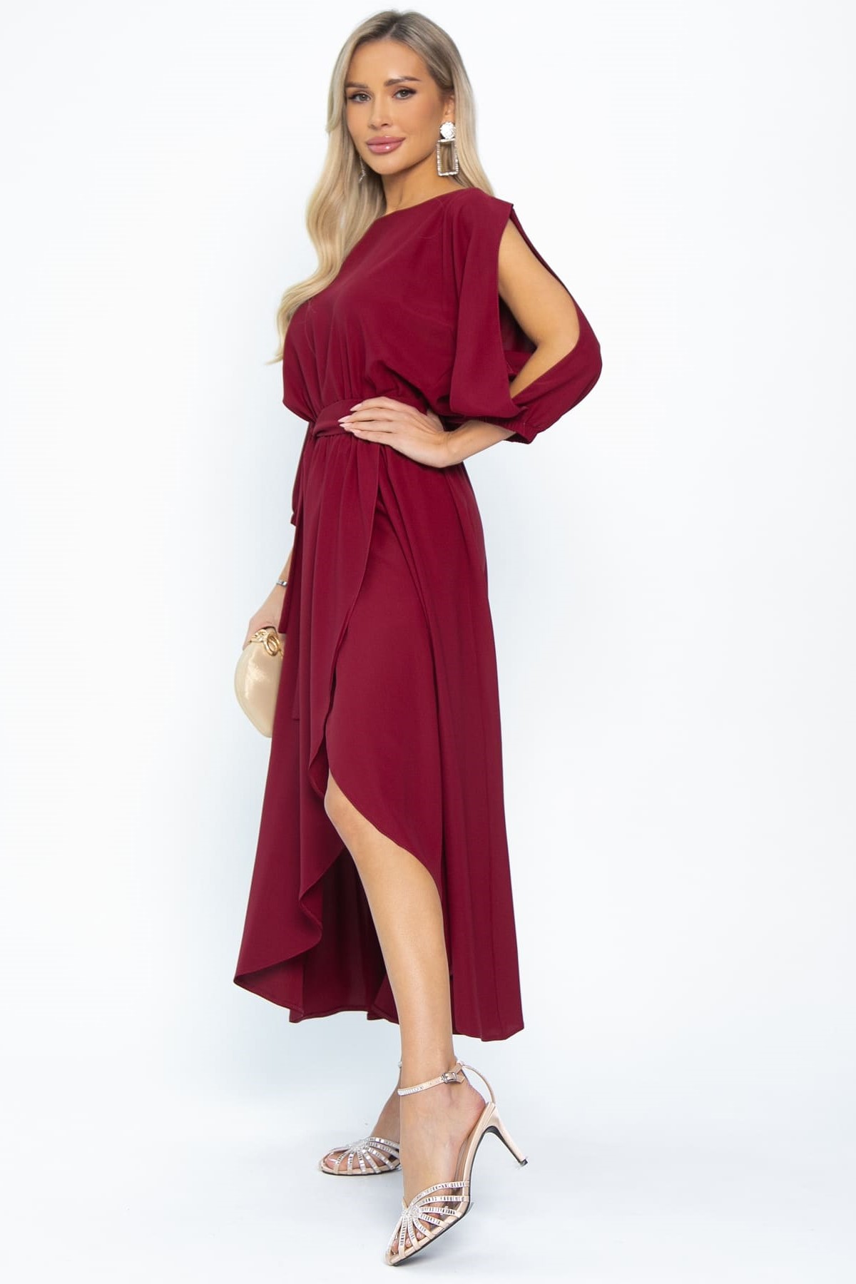 Платье Танго вдвоем (бордовое) П11824