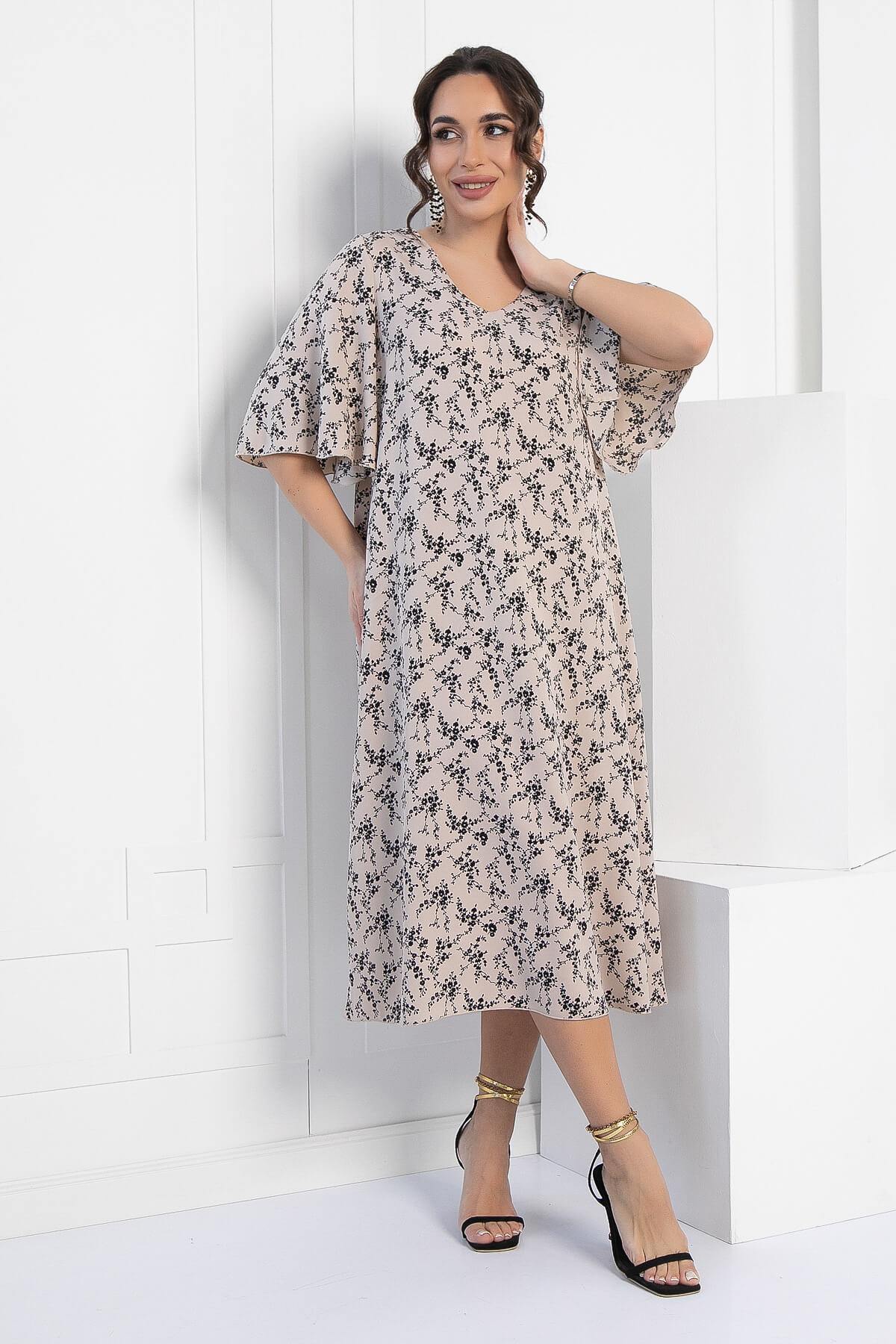 Платье Натали (бежевое) П12732-21М