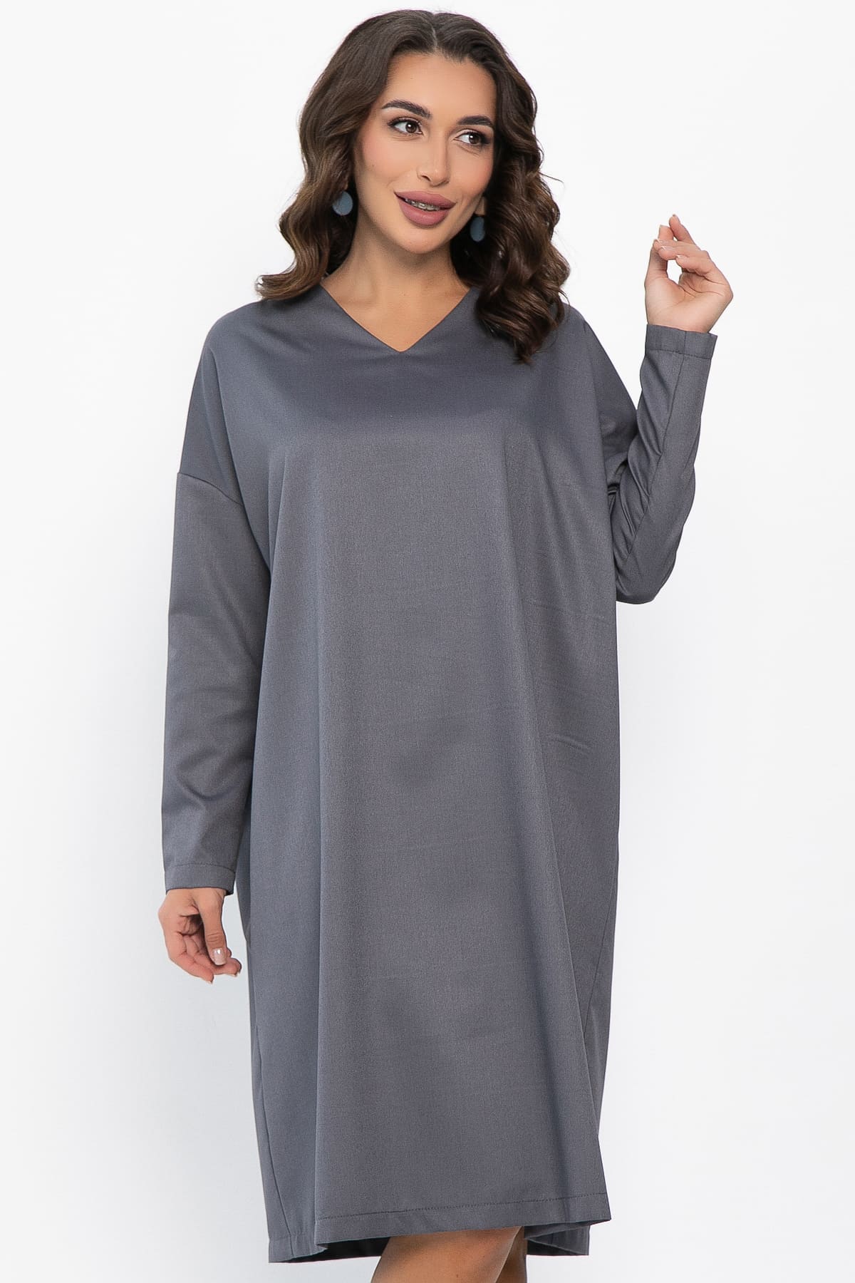 Платье Хюгге (темно-серое) П14121-25М